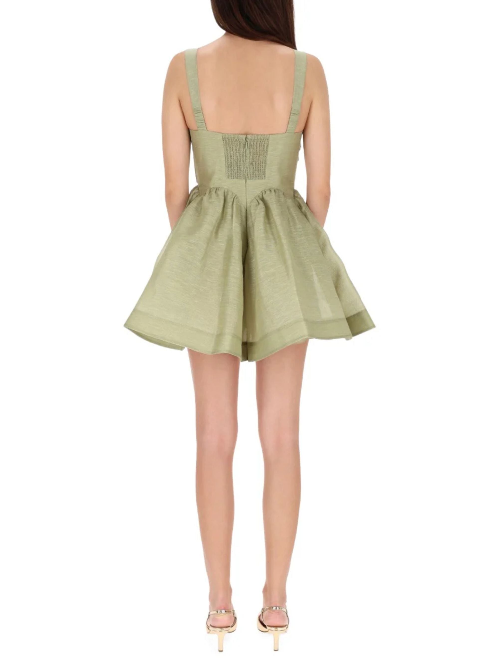 Zimmermann Dresses Green Linen Silk