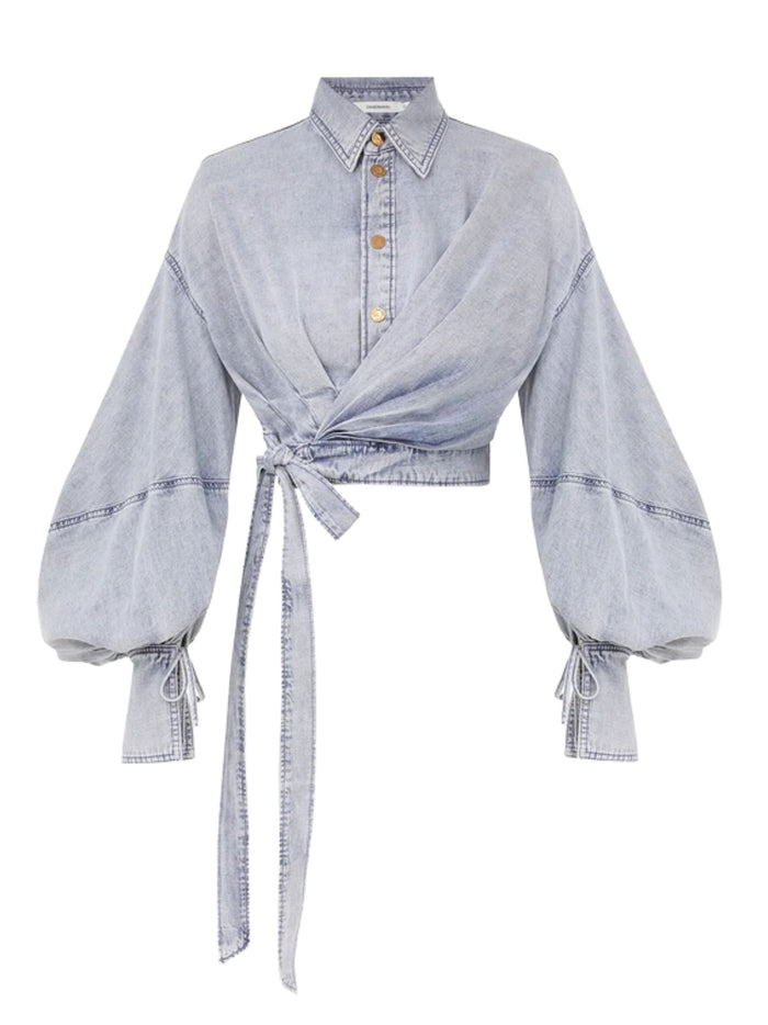 Zimmermann Shirts Clear Blue Cotton