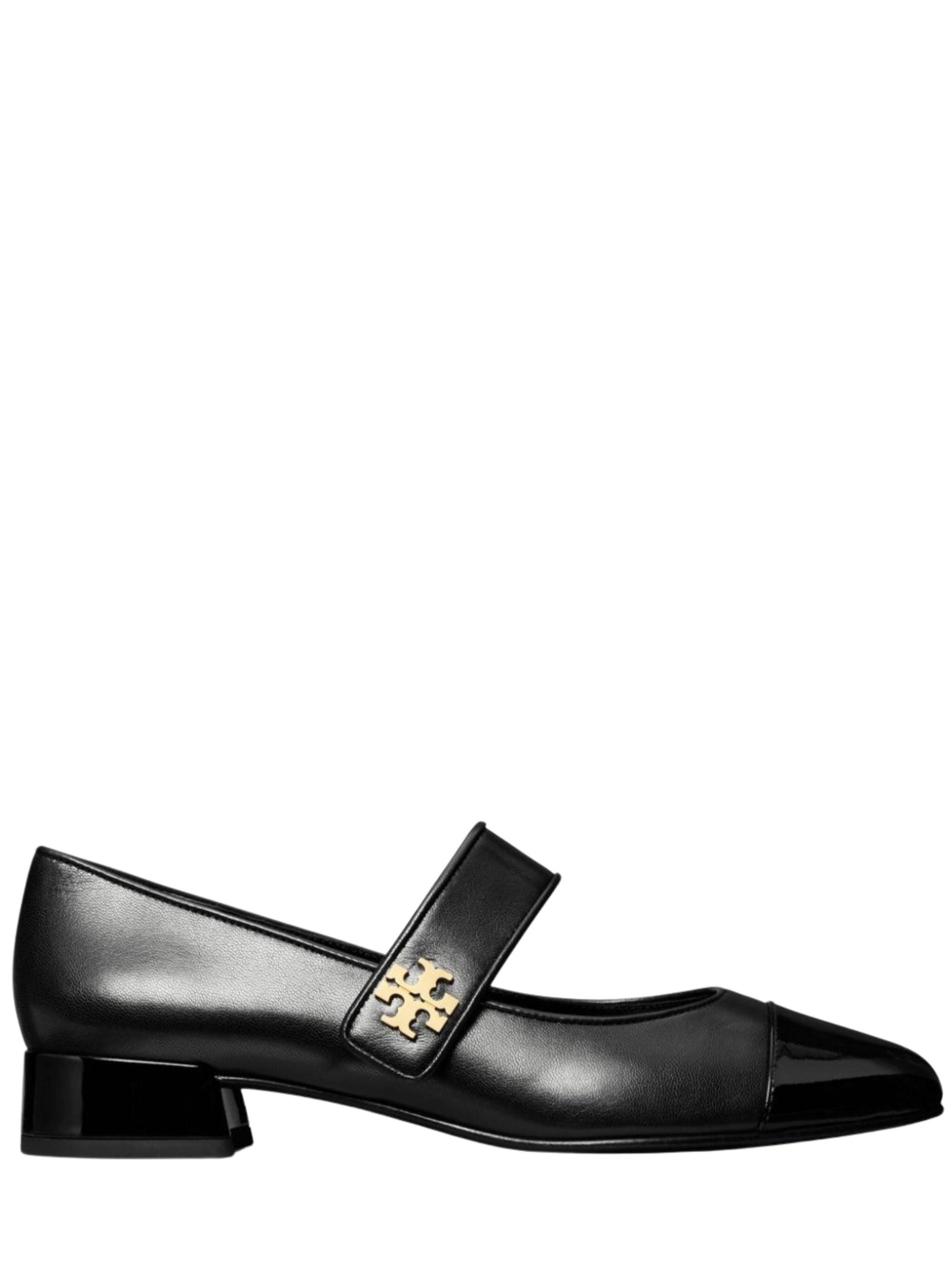 Tory Burch Flat Shoes Black Caprine Bovine Leather