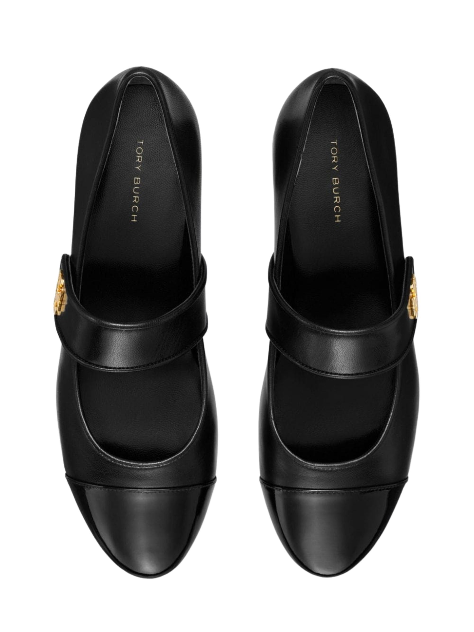 Tory Burch Flat Shoes Black Caprine Bovine Leather