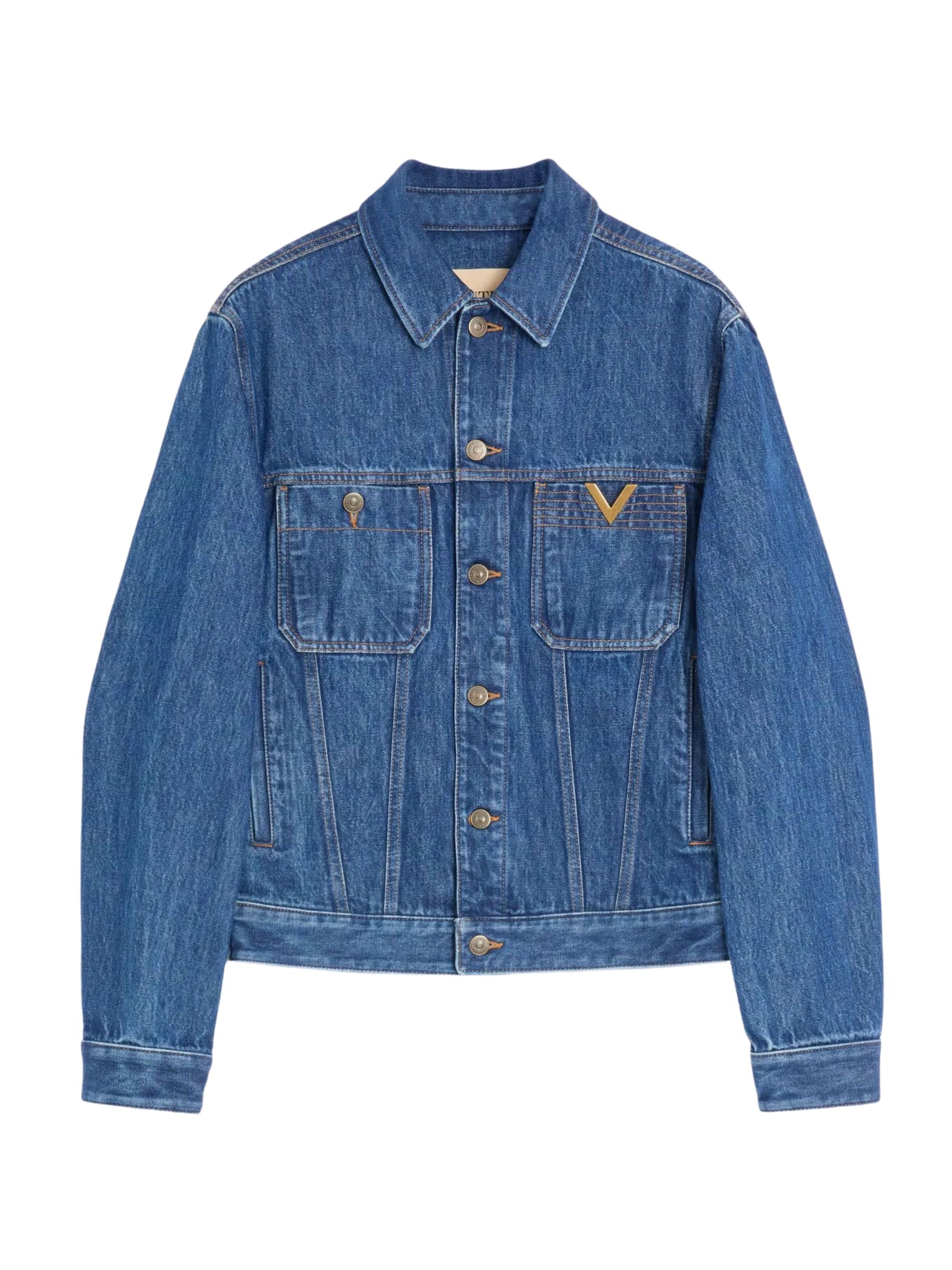 Valentino Coats Denim Cotton