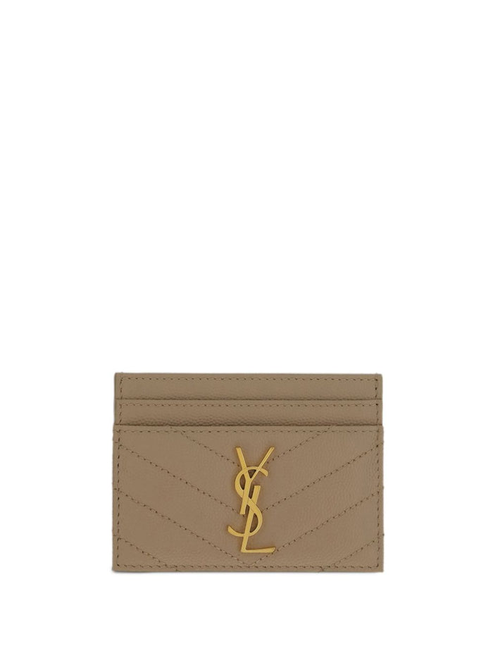 Saint Laurent Wallets Beige Calf Leather