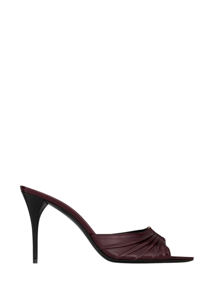 Saint Laurent Sandals Bordeaux Calf Leather
