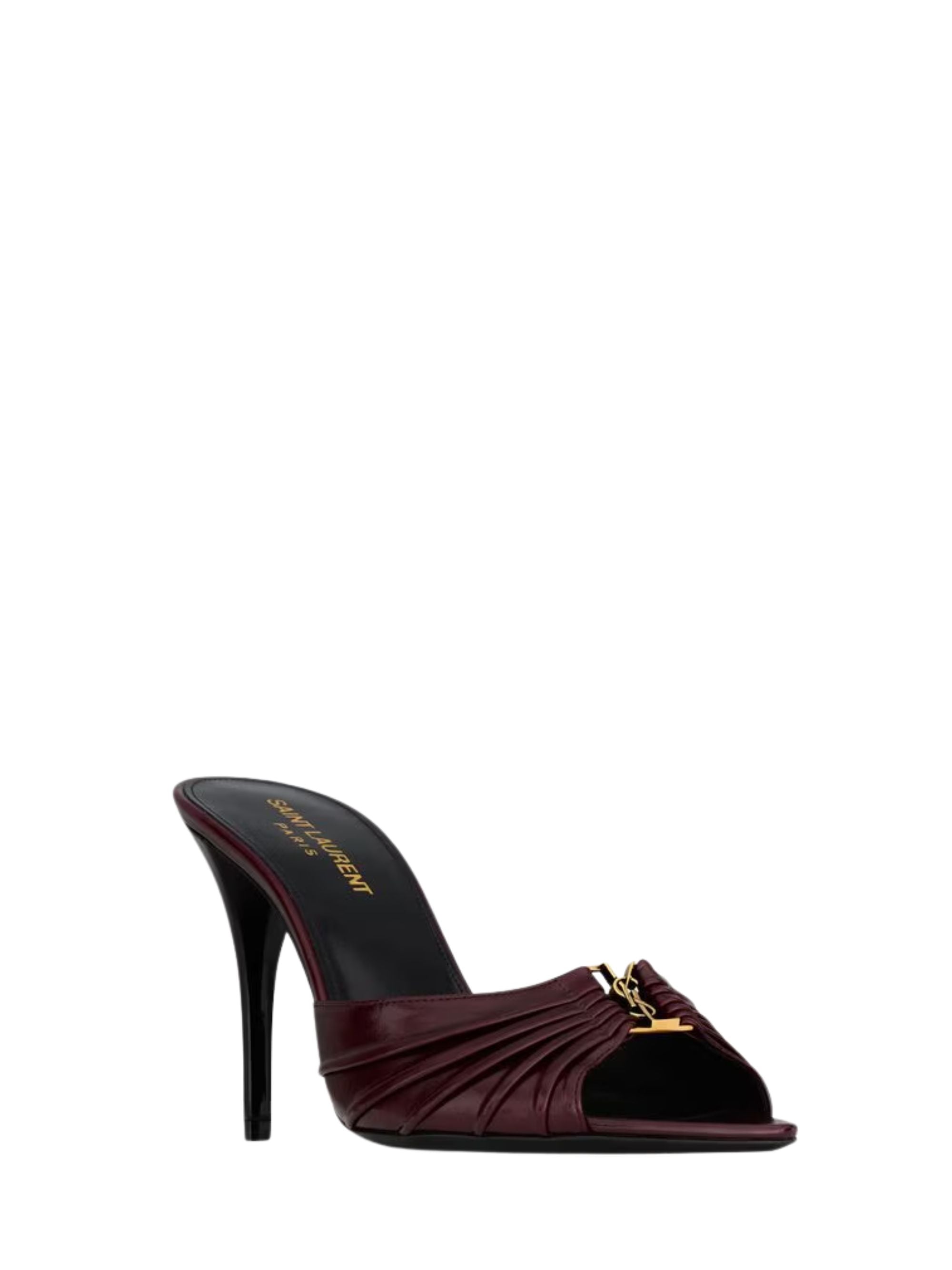 Saint Laurent Sandals Bordeaux Calf Leather