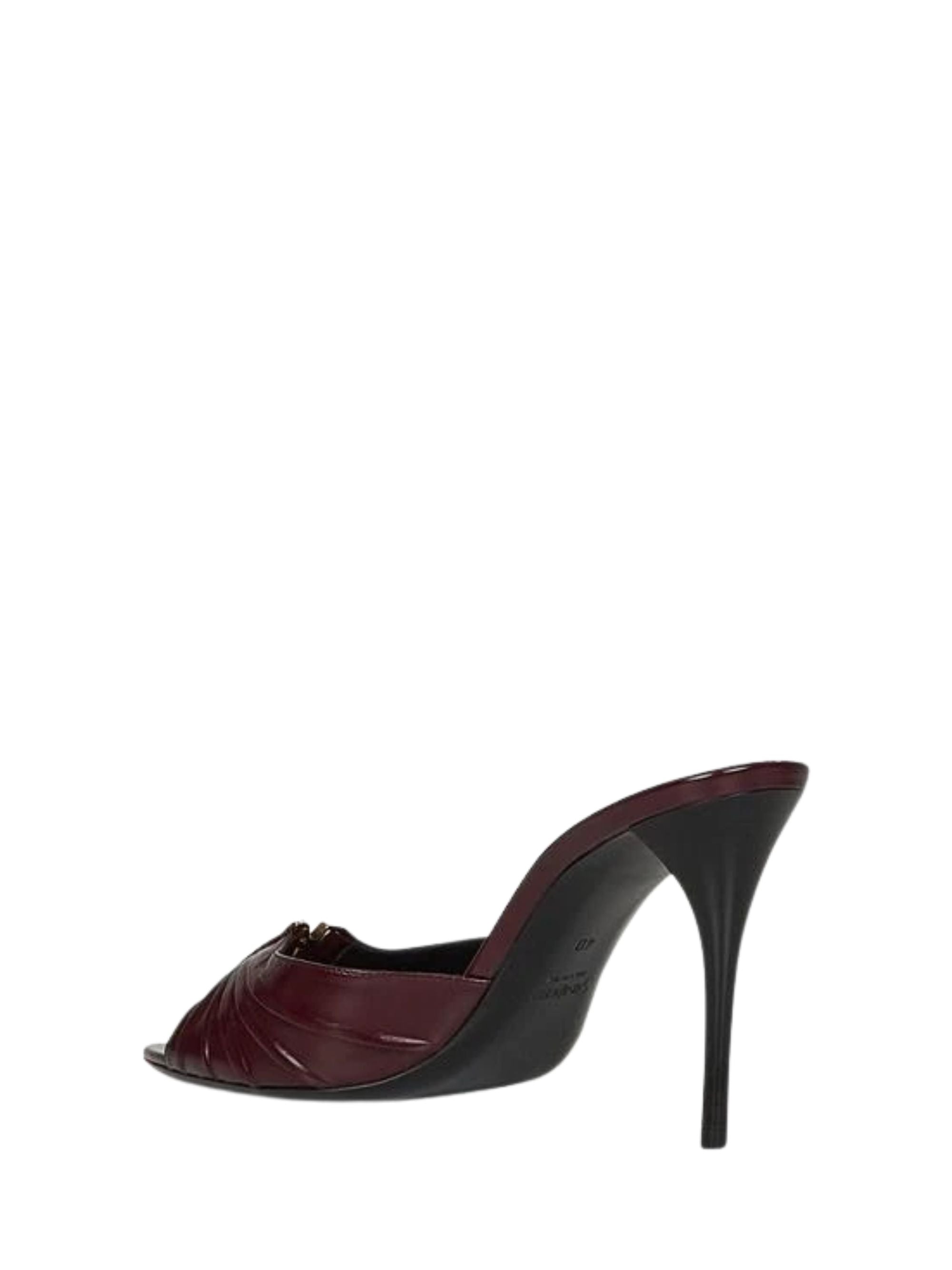 Saint Laurent Sandals Bordeaux Calf Leather