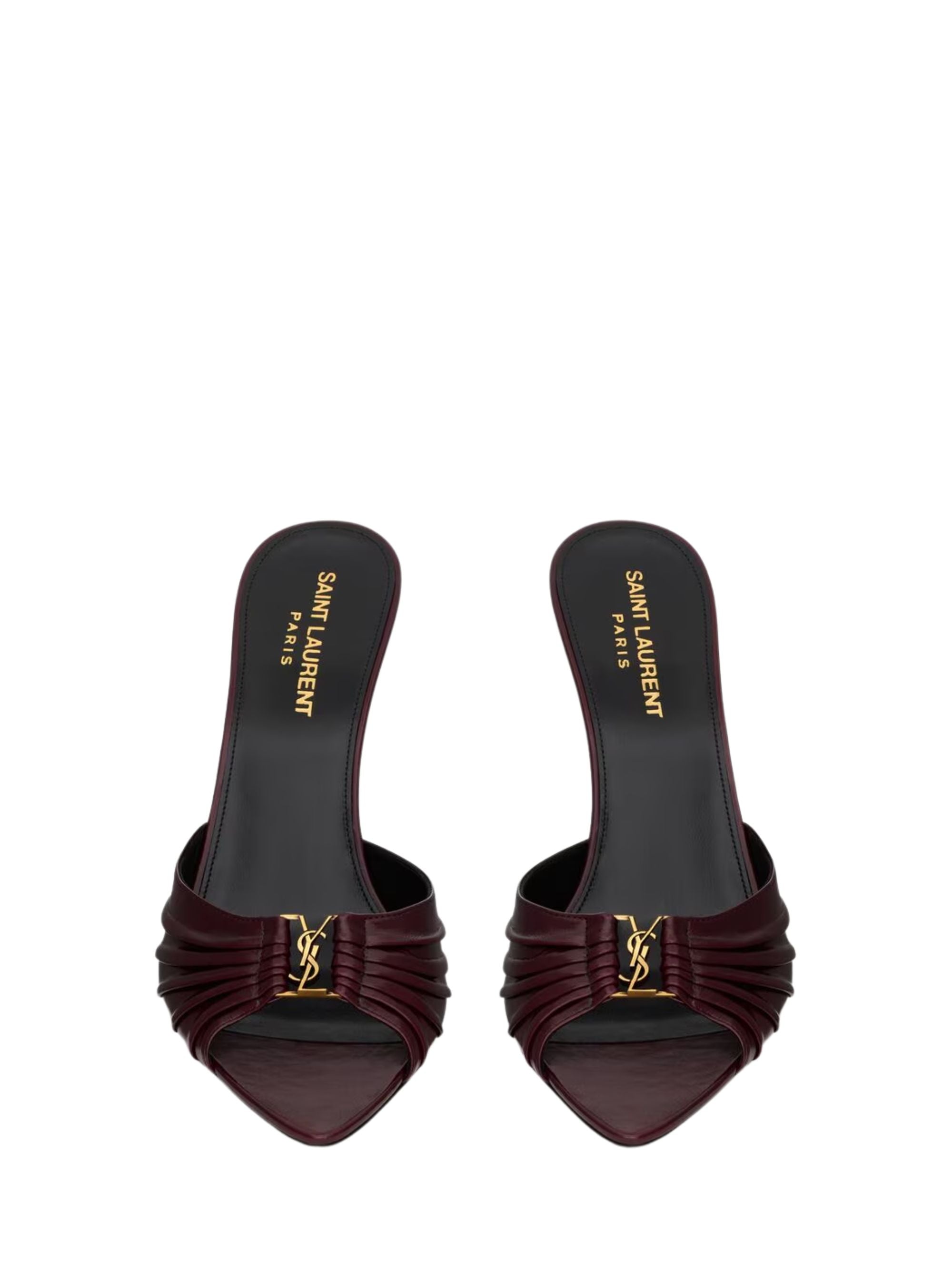Saint Laurent Sandals Bordeaux Calf Leather