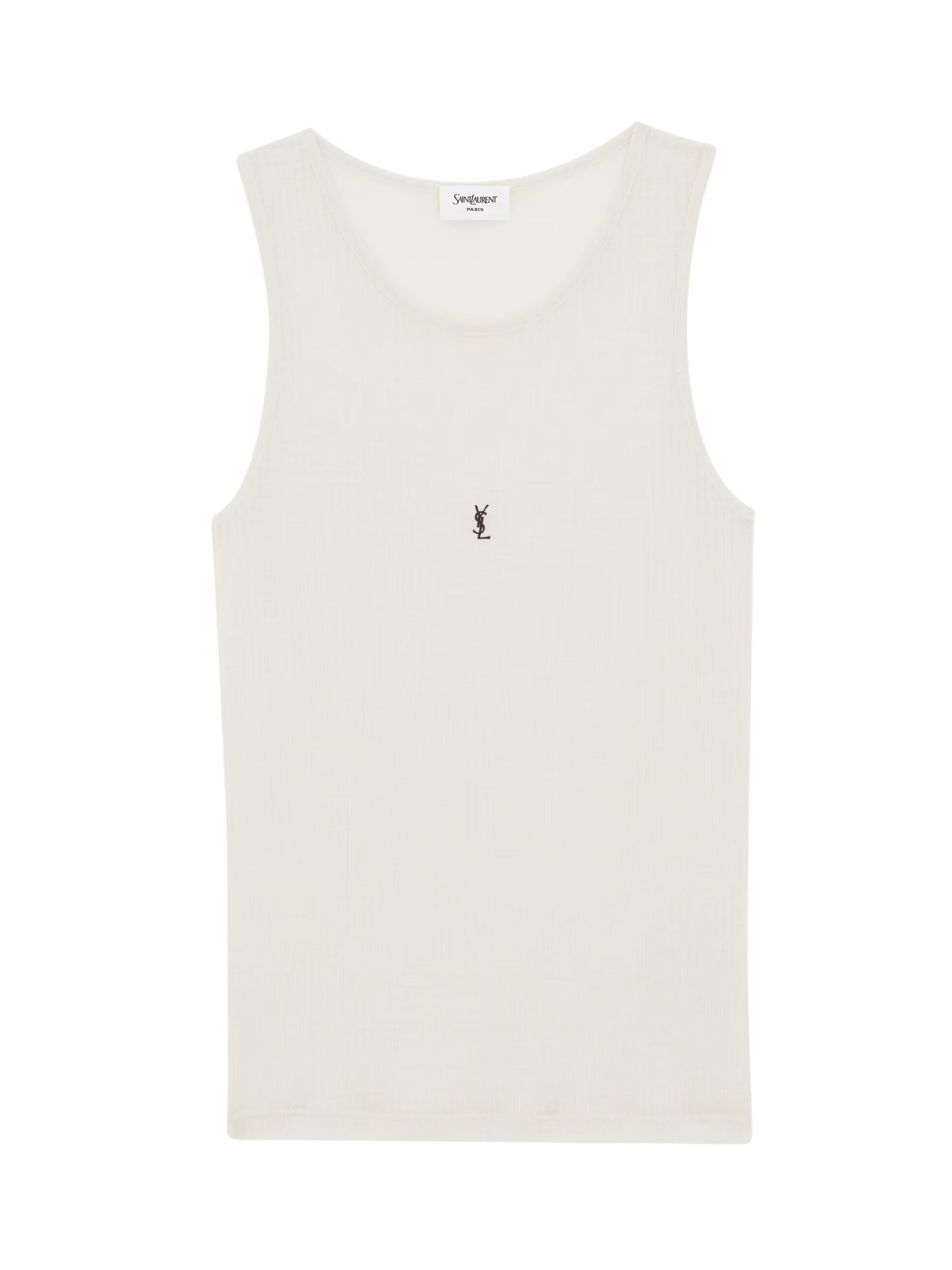 Saint Laurent Top White Cotton