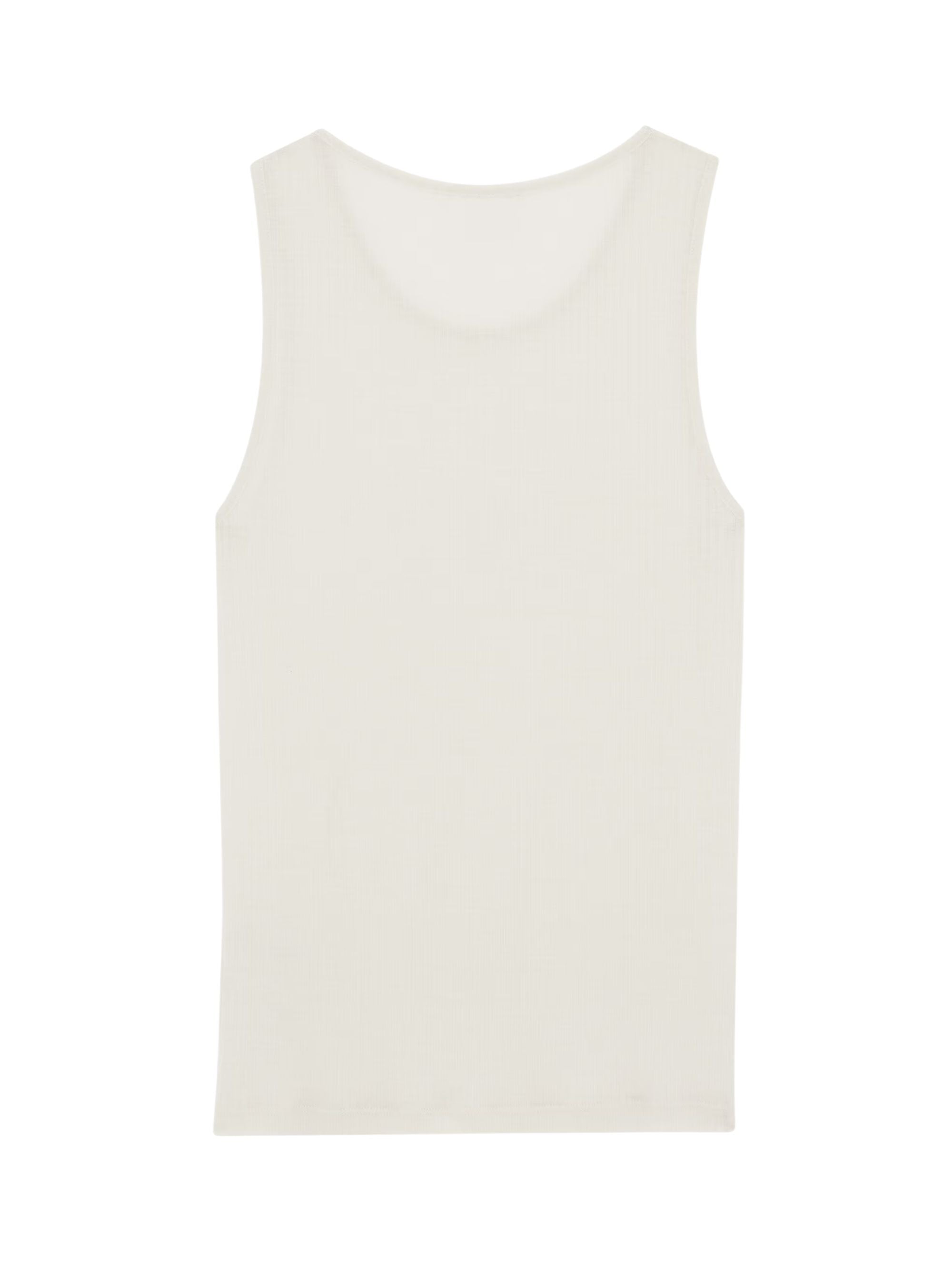 Saint Laurent Top White Cotton