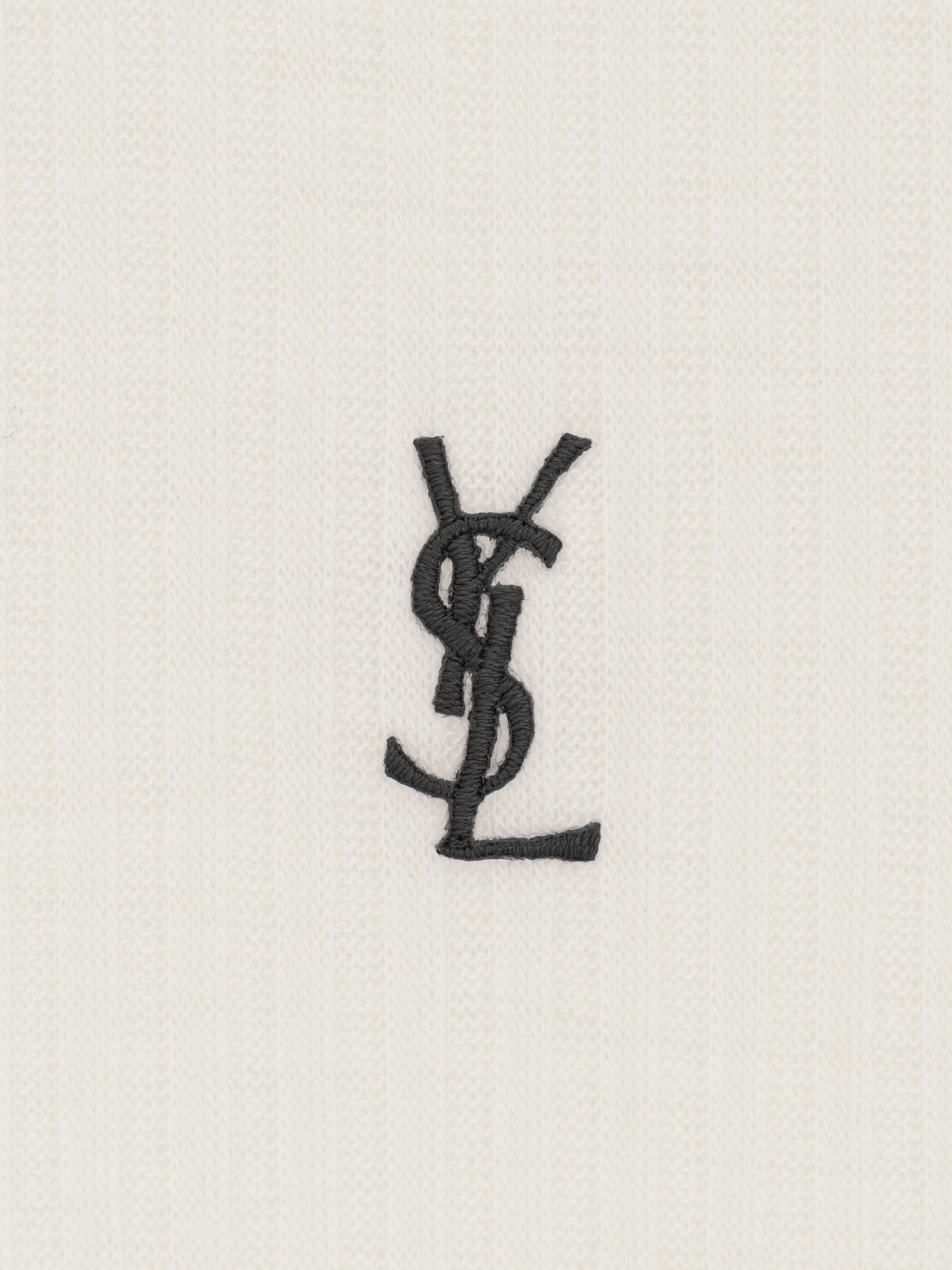 Saint Laurent Top White Cotton