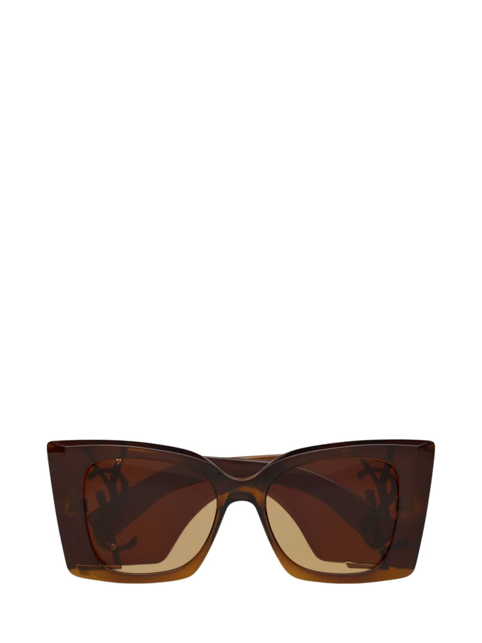 Saint Laurent Sunglasses Brown Acetate