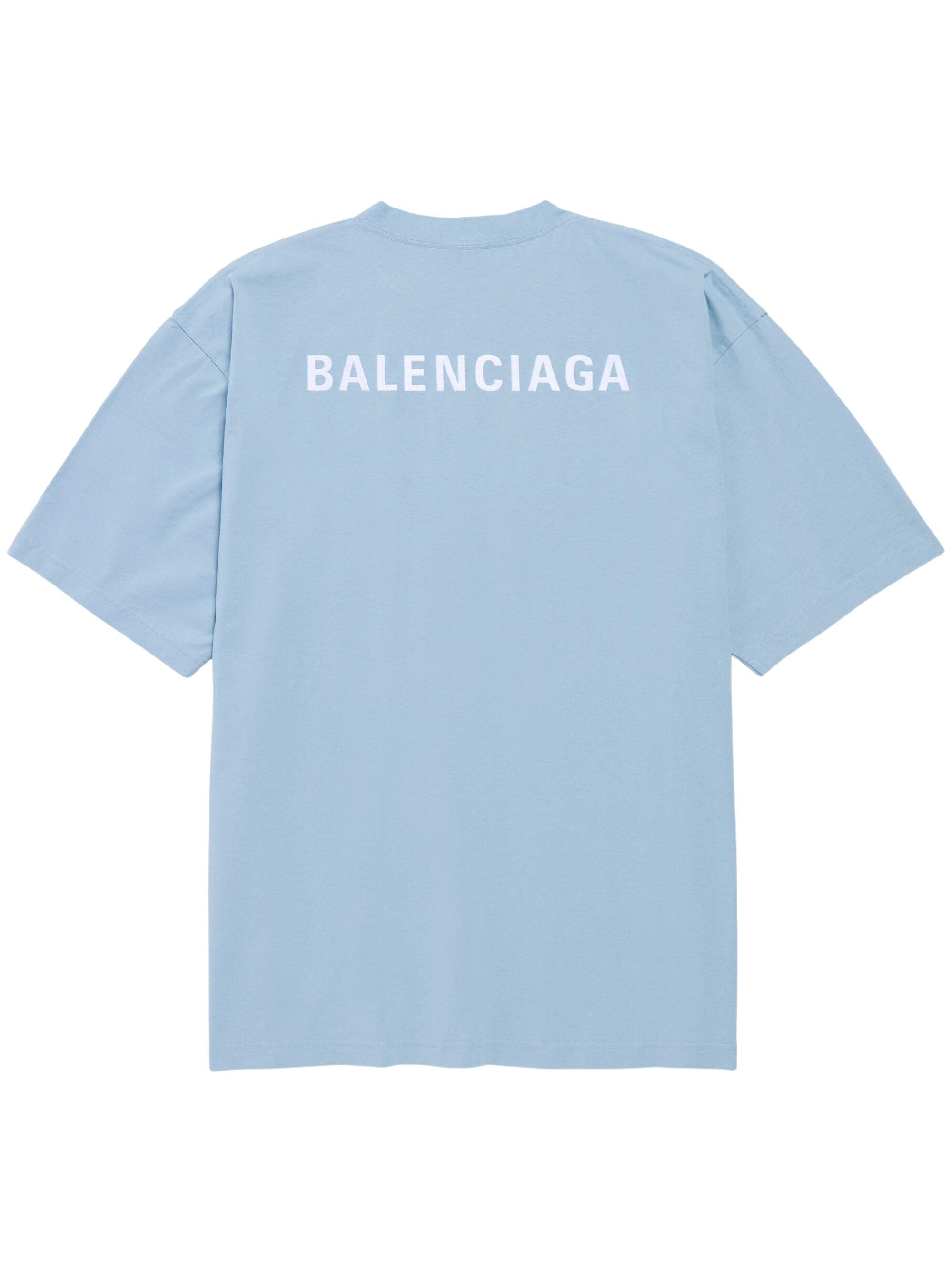 Balenciaga T-shirts and Polos Clear Blue Cotton