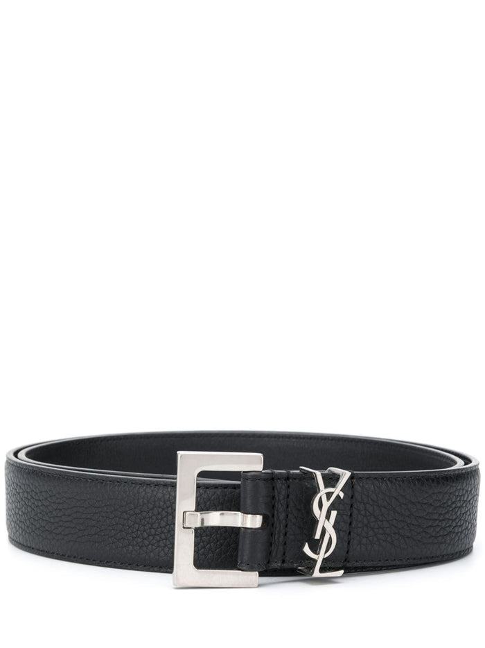Saint Laurent Belts Black Calf Leather