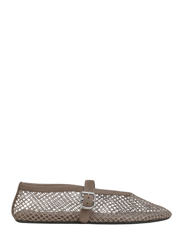 Alaia Flat Shoes Marrone Polyester Elastane