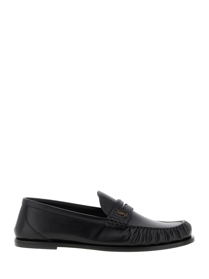 Saint Laurent Flat shoes Black Calf Leather