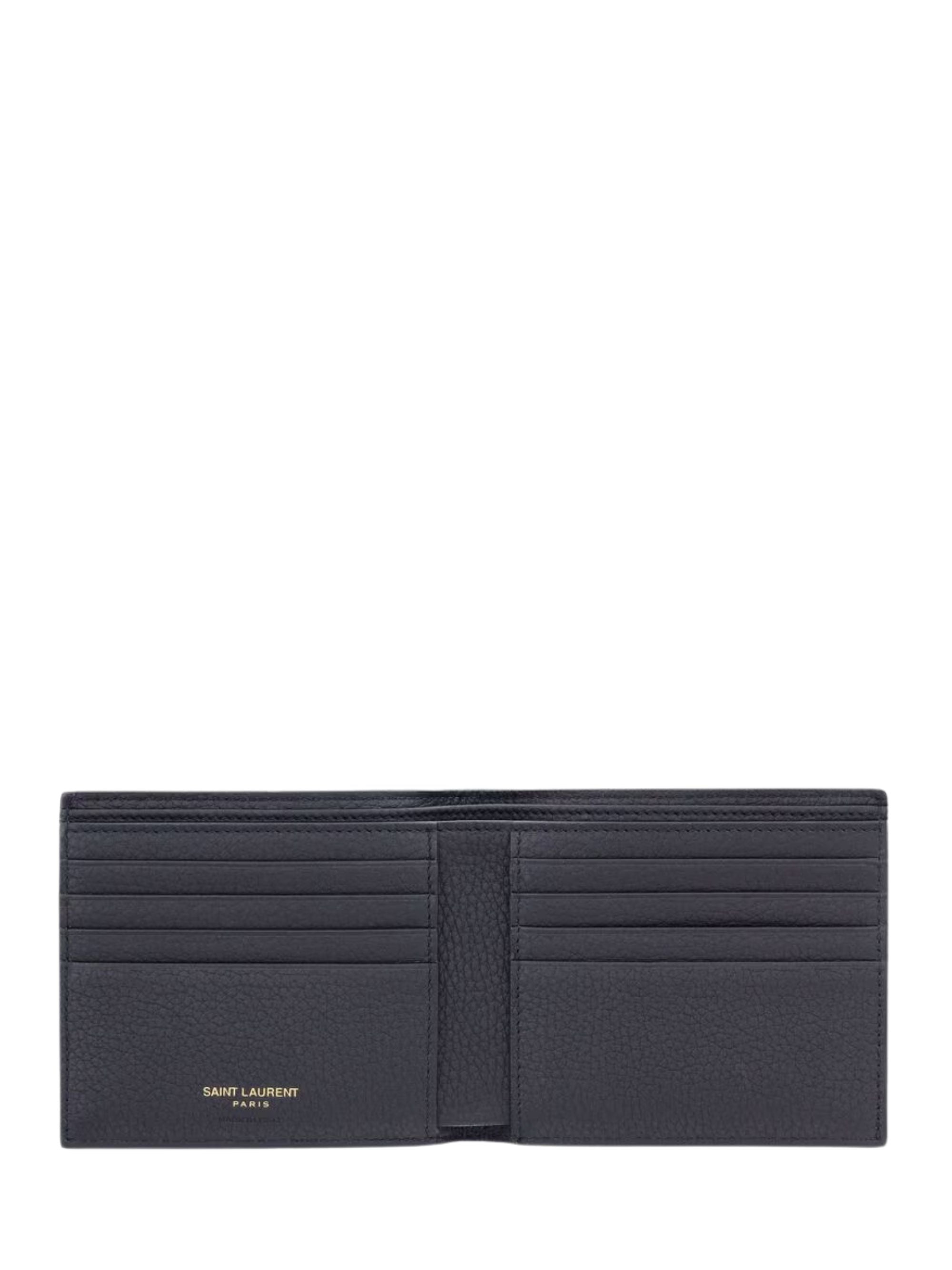 Saint Laurent Wallets Blue Calf Leather