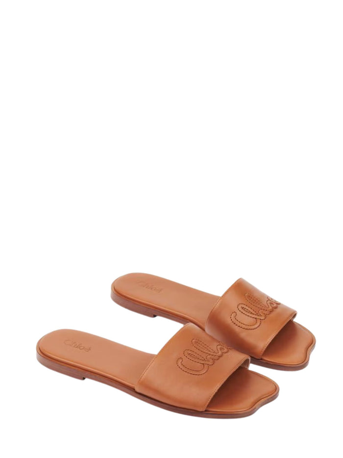 Chloè Sandals Brown Calf Leather