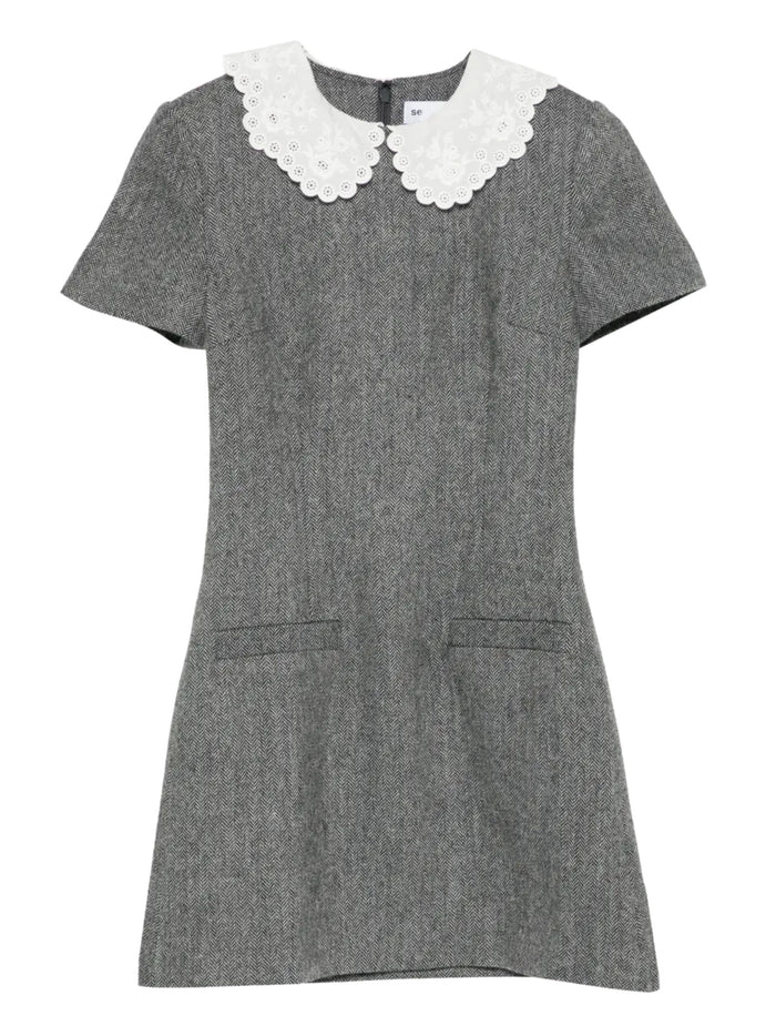 SELF PORTRAIT Dresses Grey Wool Pes