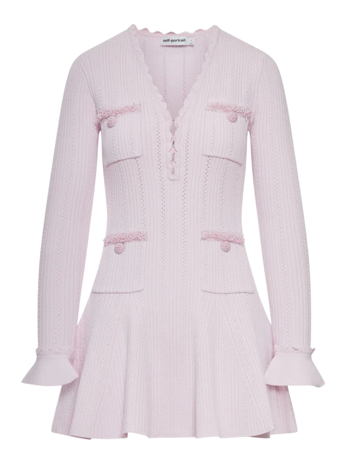 Self Portrait Dresses Pink Viscose Polyamide Elastane