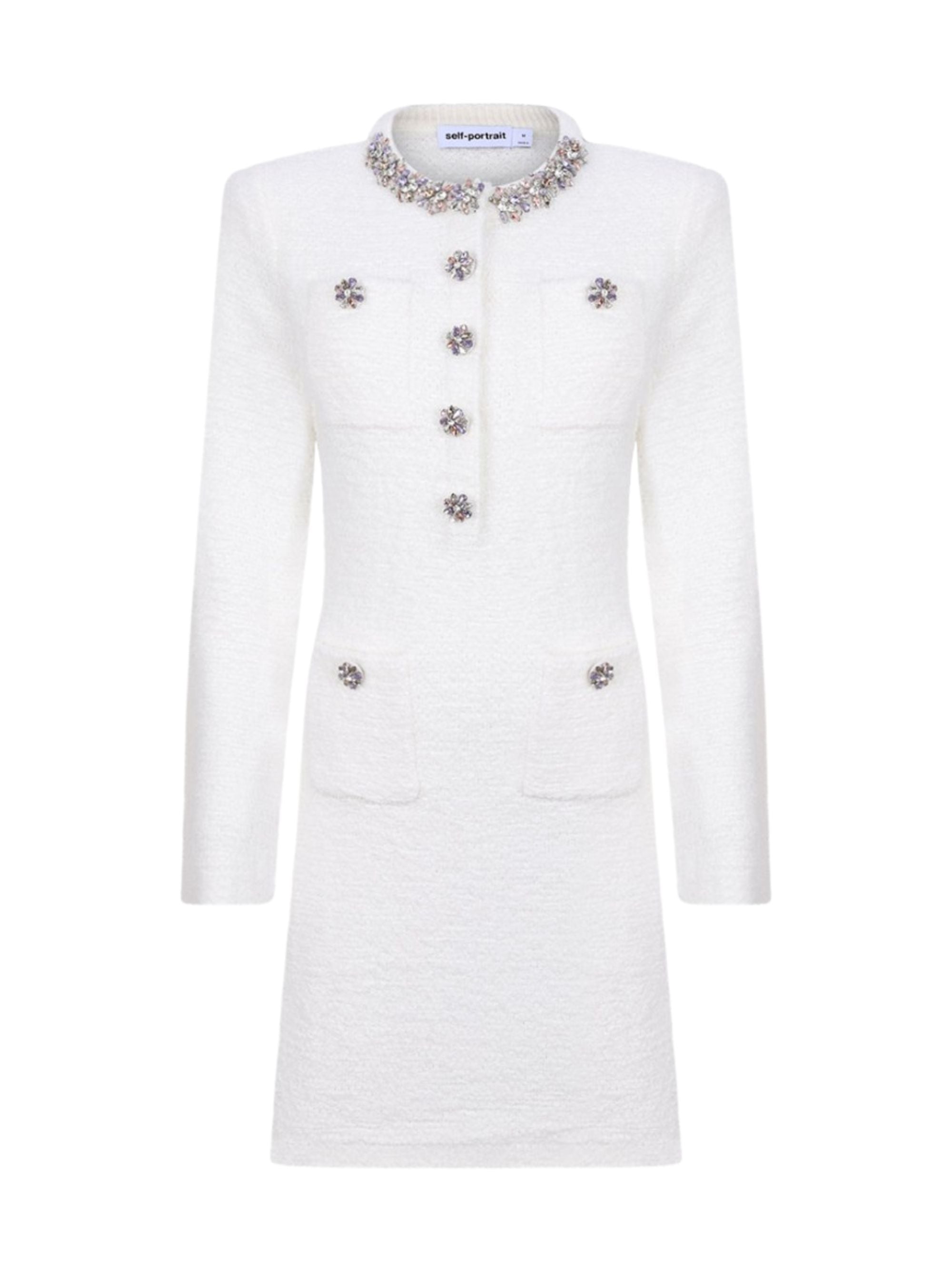 Self Portrait Dresses Beige Pes Cotton Polyamide