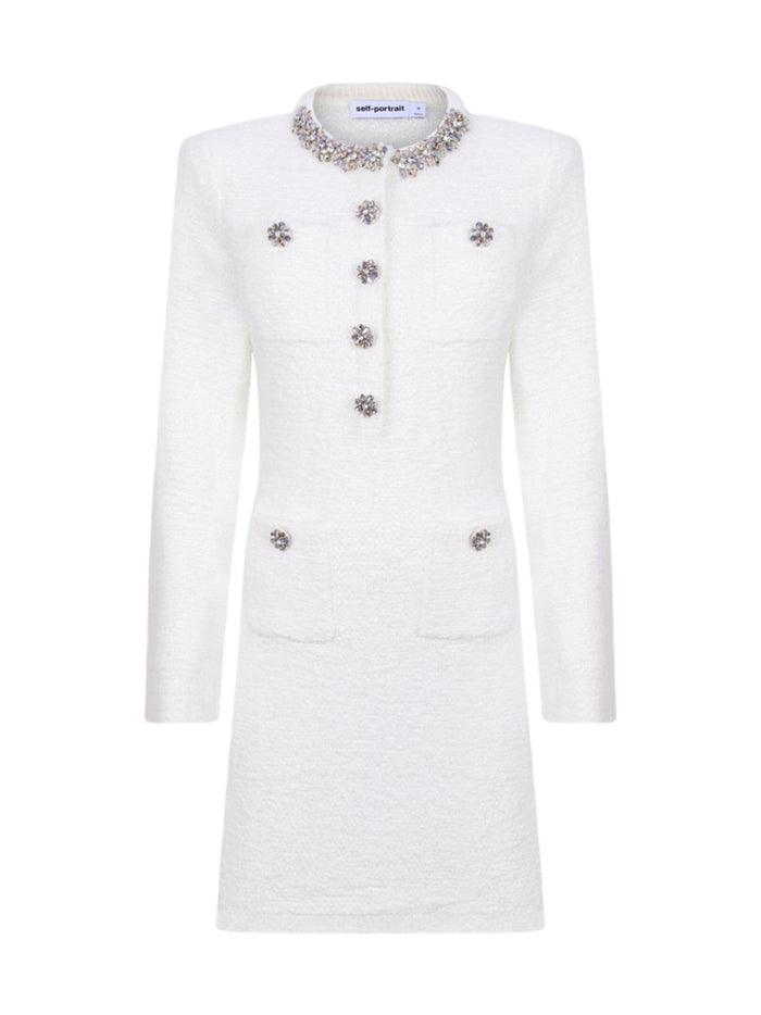Self Portrait Dresses Beige Pes Cotton Polyamide