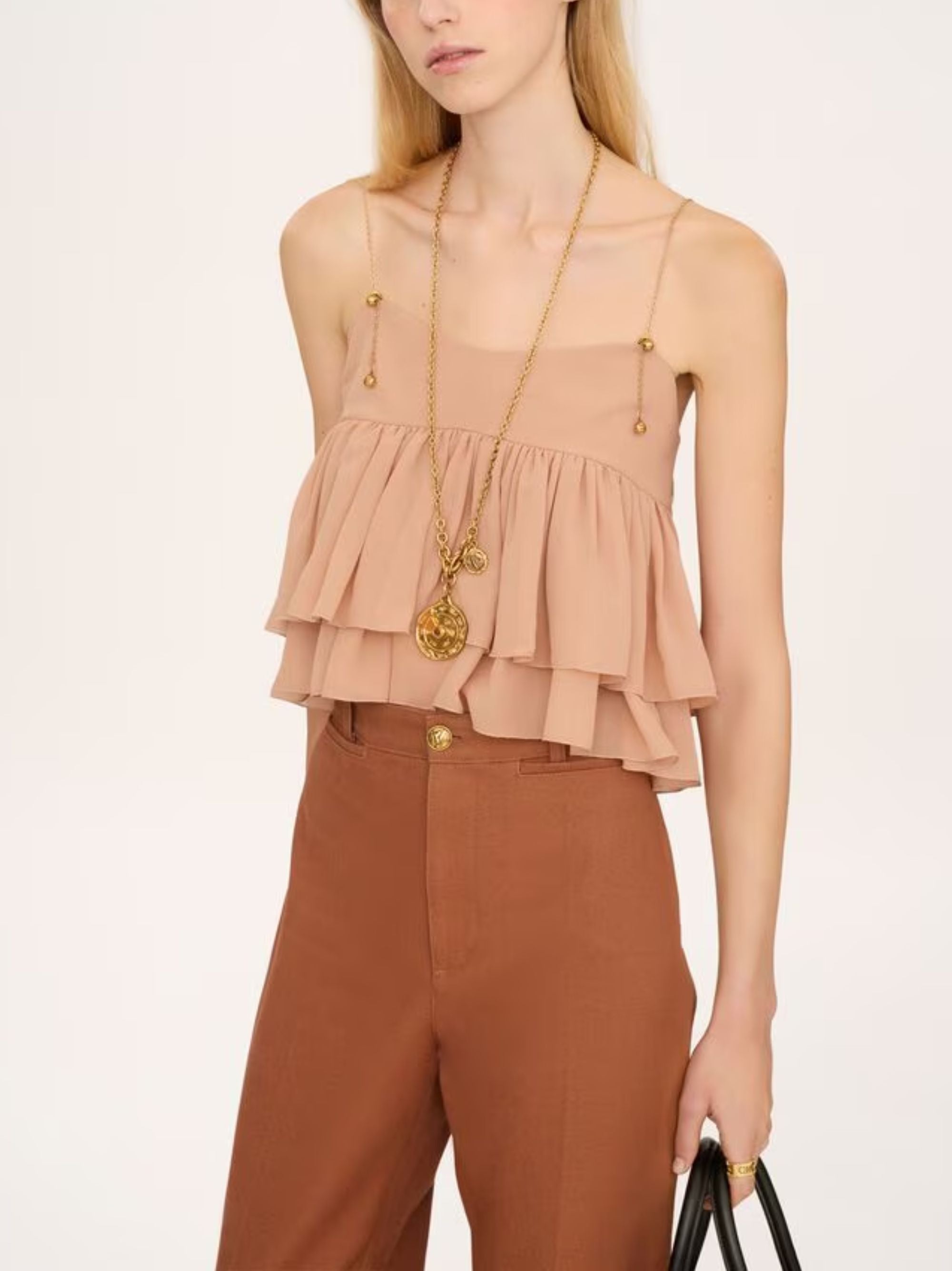 Chloè Top Pink Silk