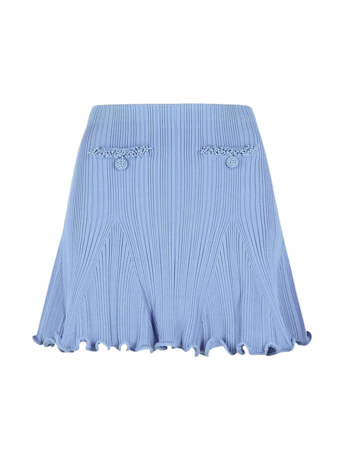 Self Portrait Skirts Clear Blue