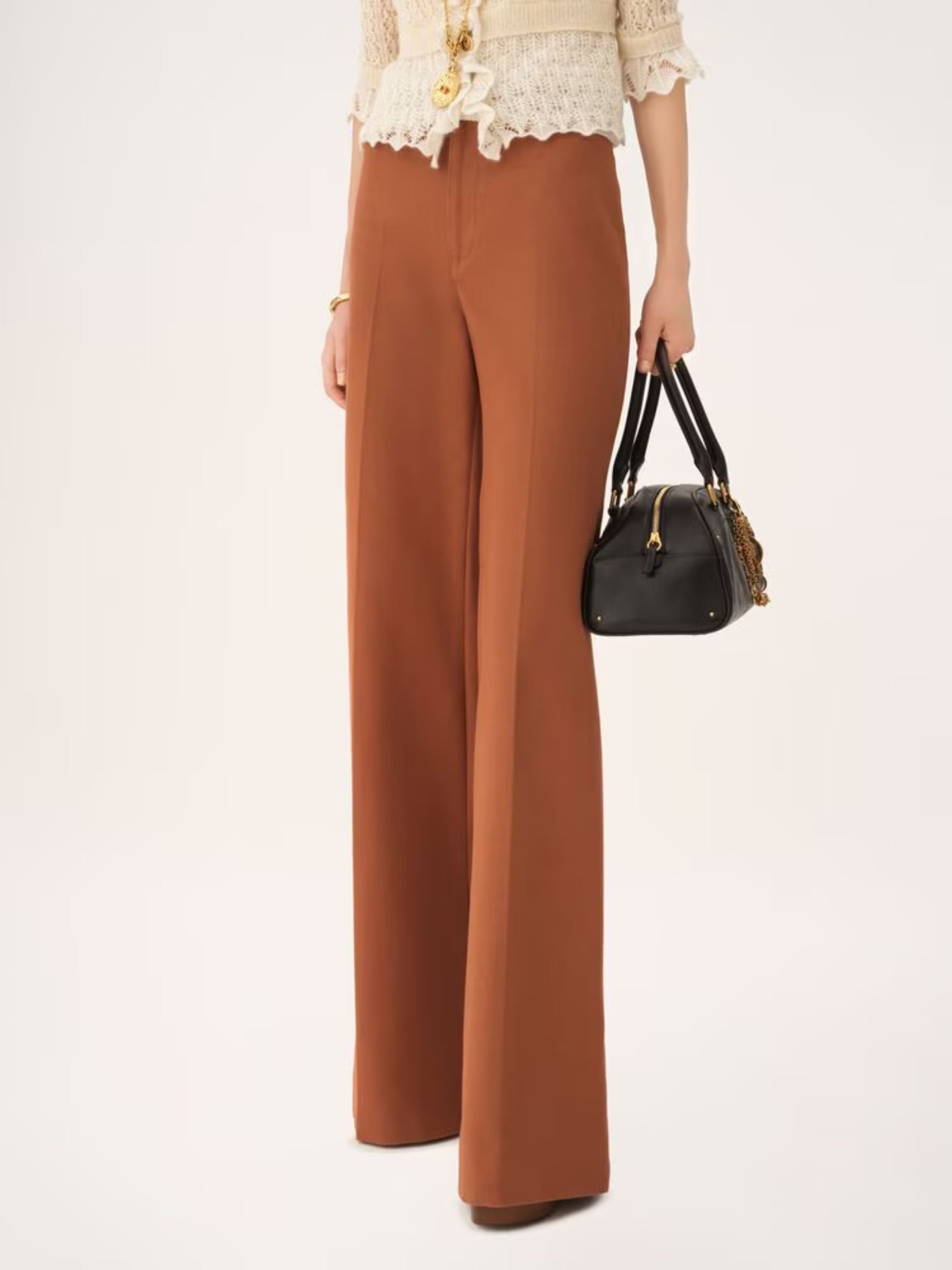 Chloè Trousers Brown Cotton
