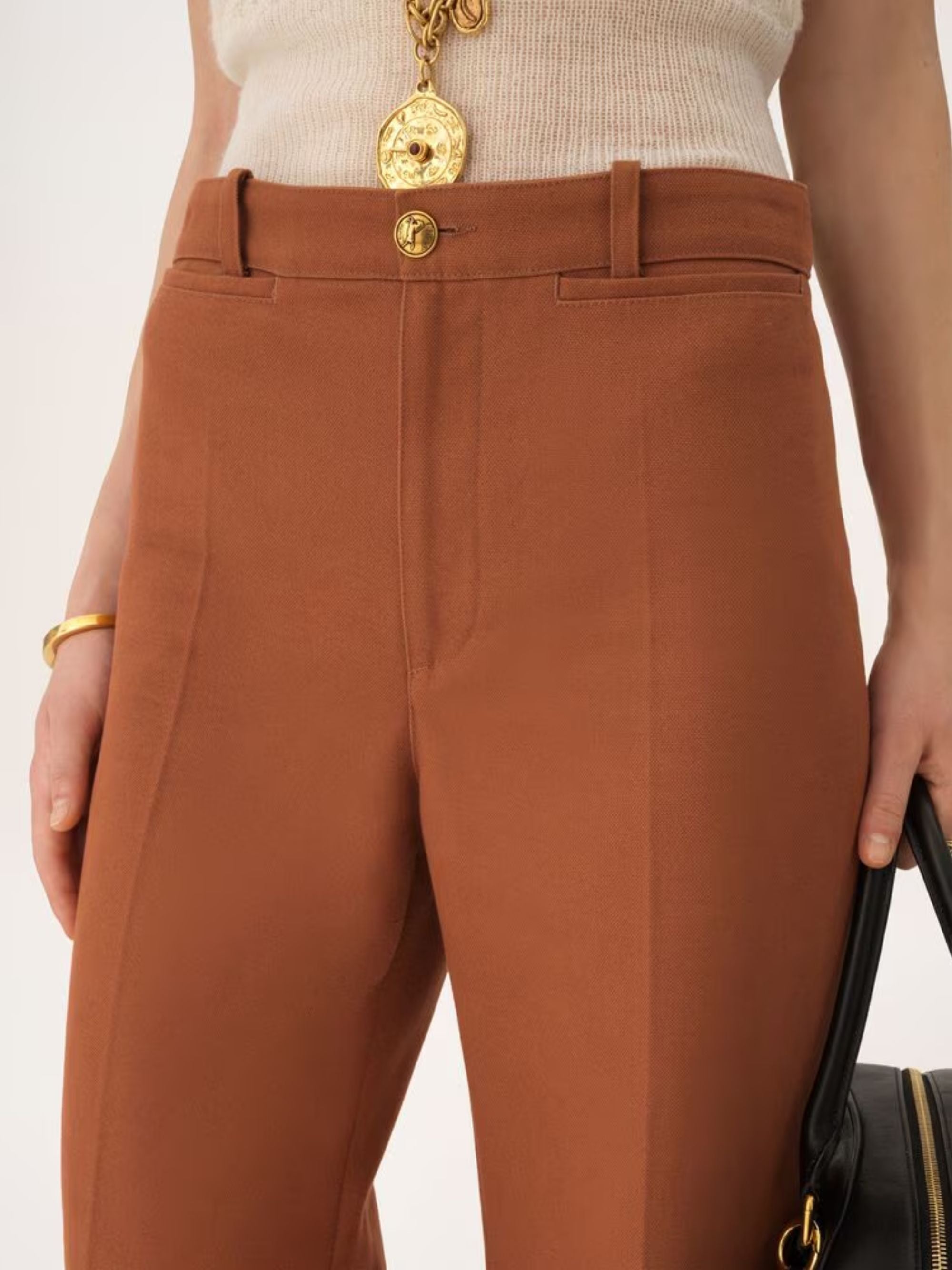 Chloè Trousers Brown Cotton