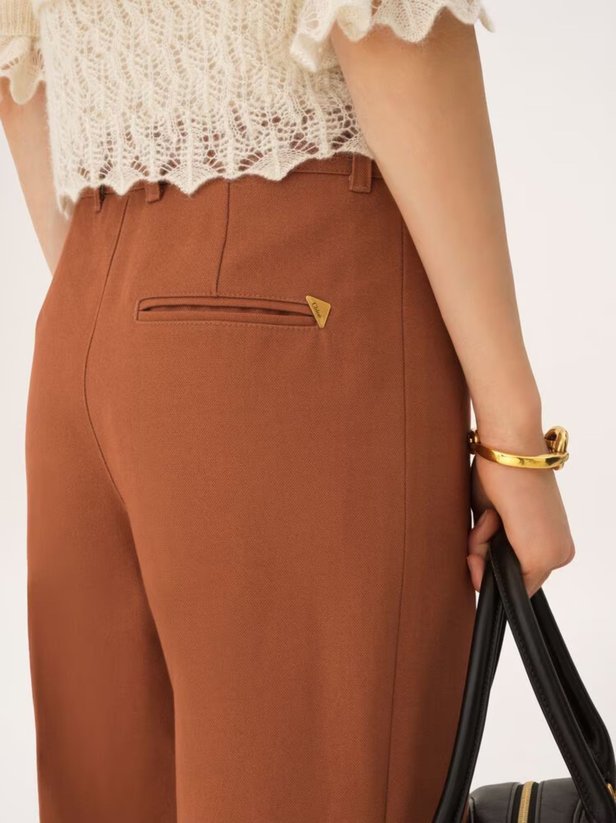 Chloè Trousers Brown Cotton