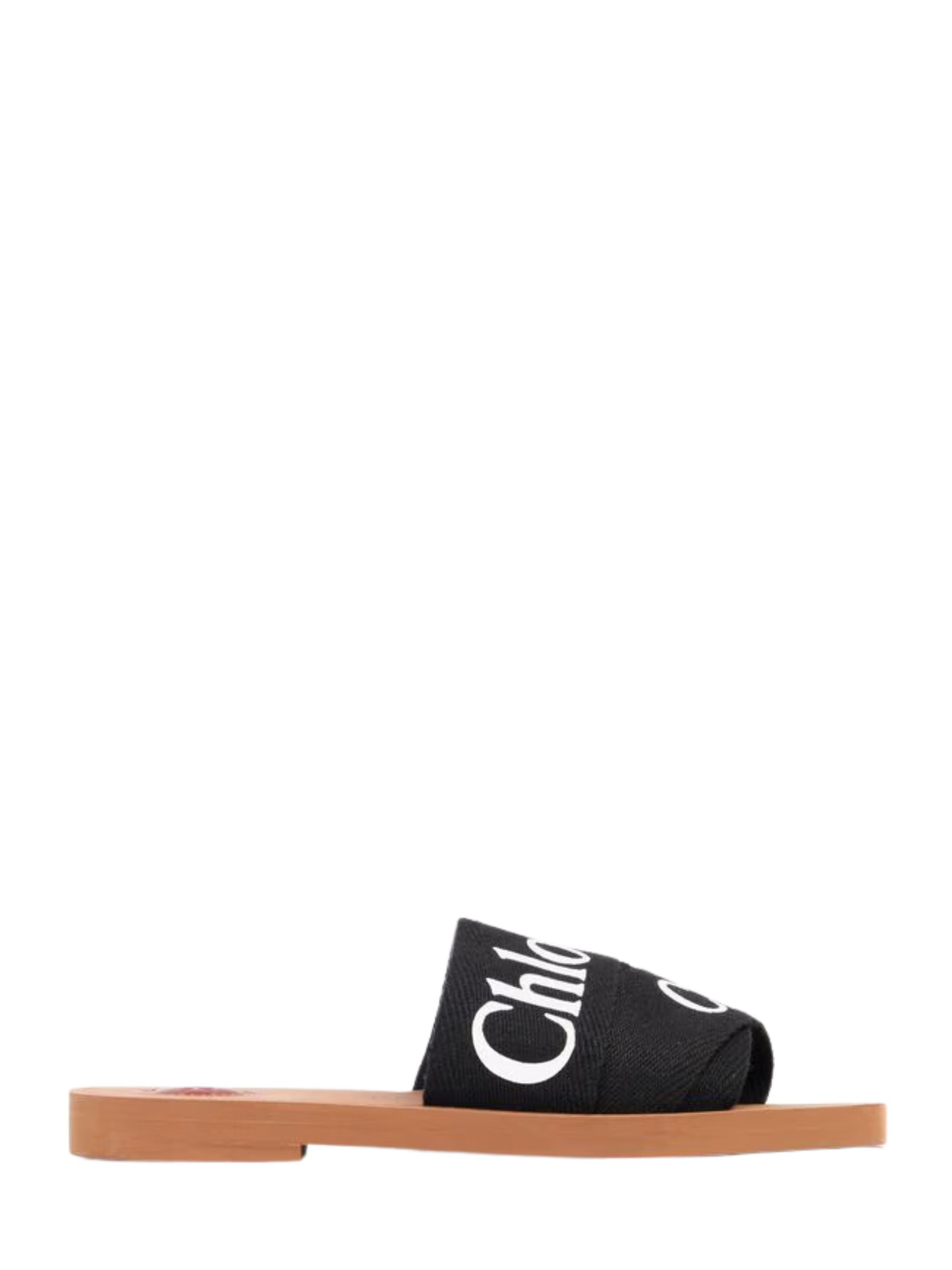 Chloè Sandals Nero Linen Polyester