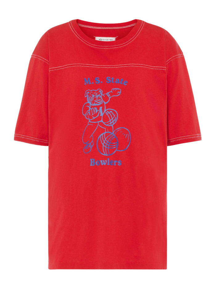 Maison Margiela T-Shirts And Polos Rosso Cotton