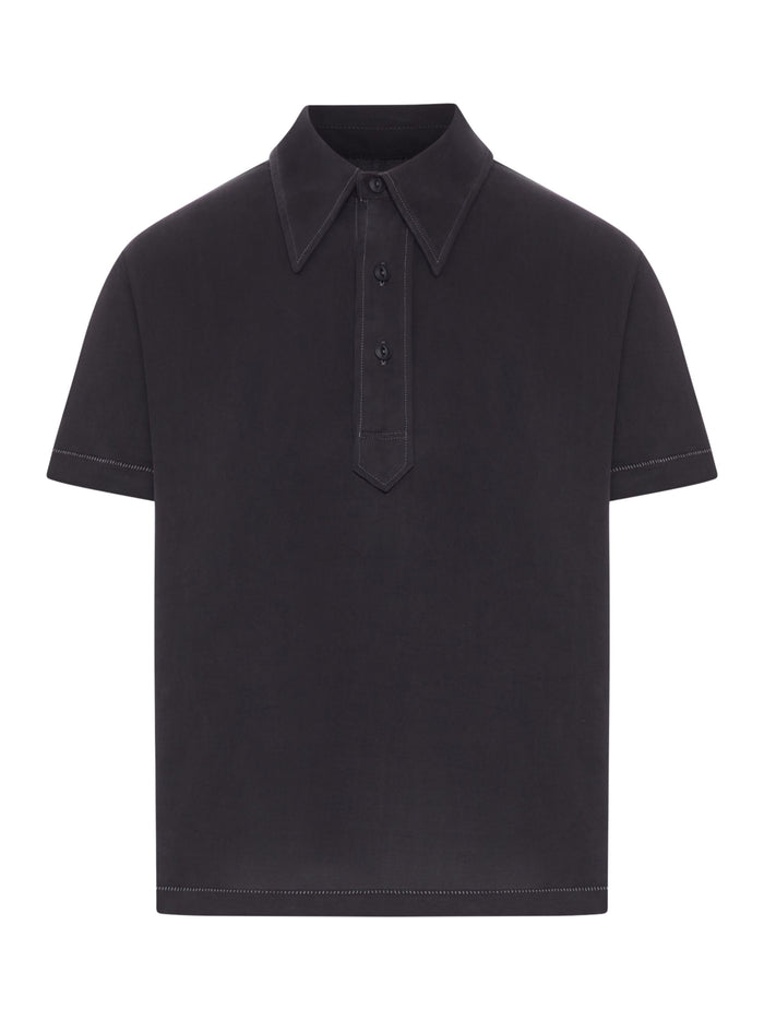 Maison Margiela T-Shirts And Polos Nero Cupro Elastane