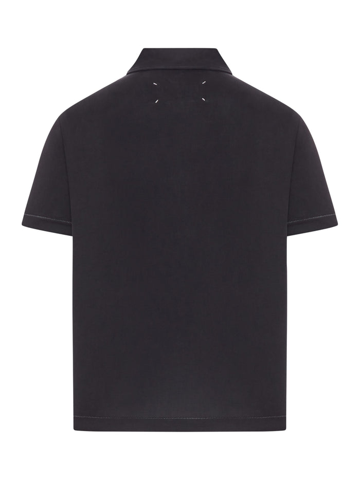 Maison Margiela T-Shirts And Polos Nero Cupro Elastane
