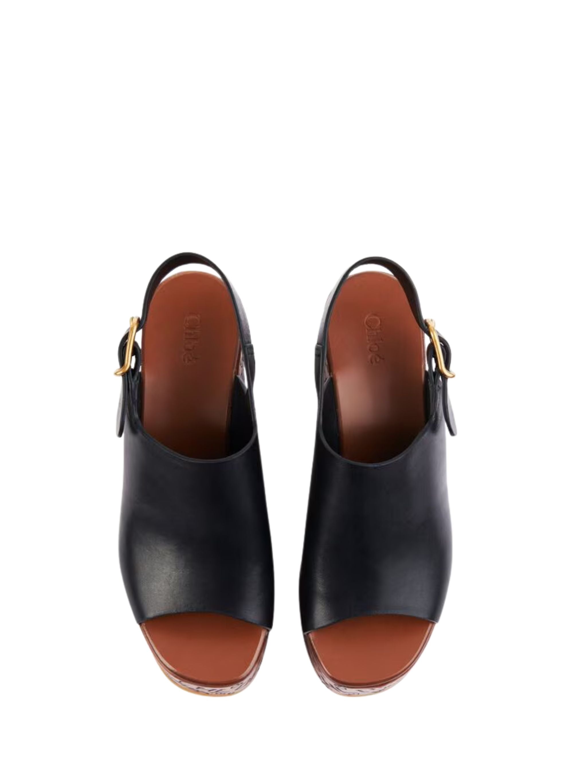 Chloè Sandals Black Calf Leather