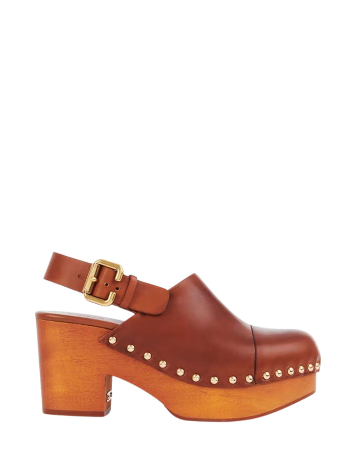 Chloè Sandals Brown Calf Leather