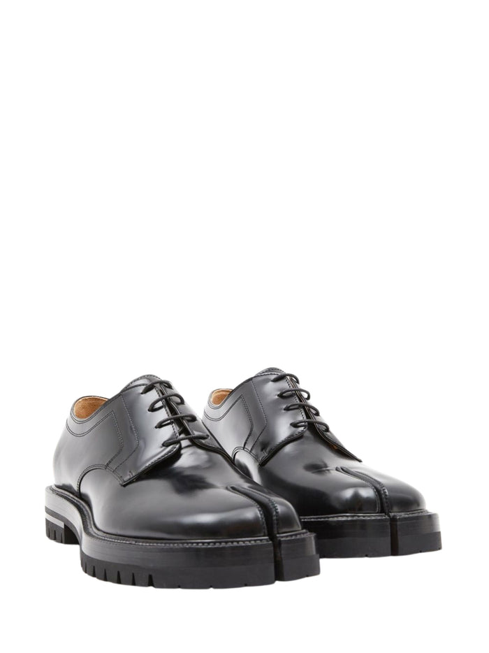Maison Margiela Flat Shoes Black Calf Leather