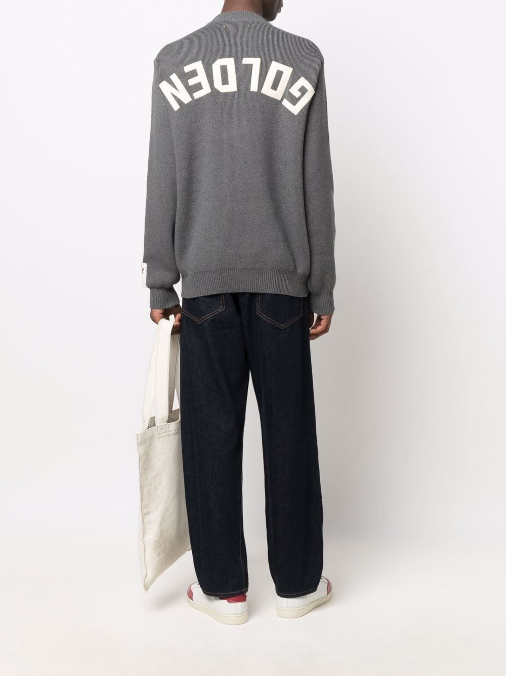 Golden Goose Sweaters Grey Cotton Polyamide Spandex