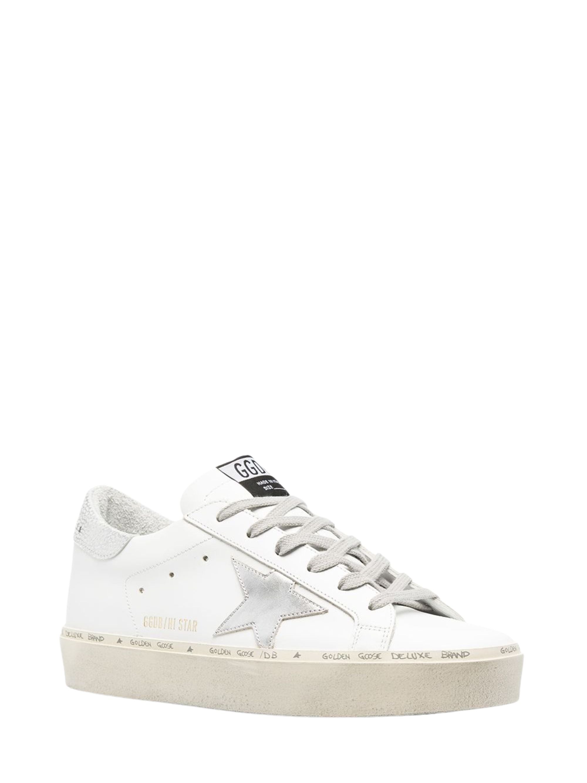 Golden Goose Sneakers Silver Cow Leather Goat