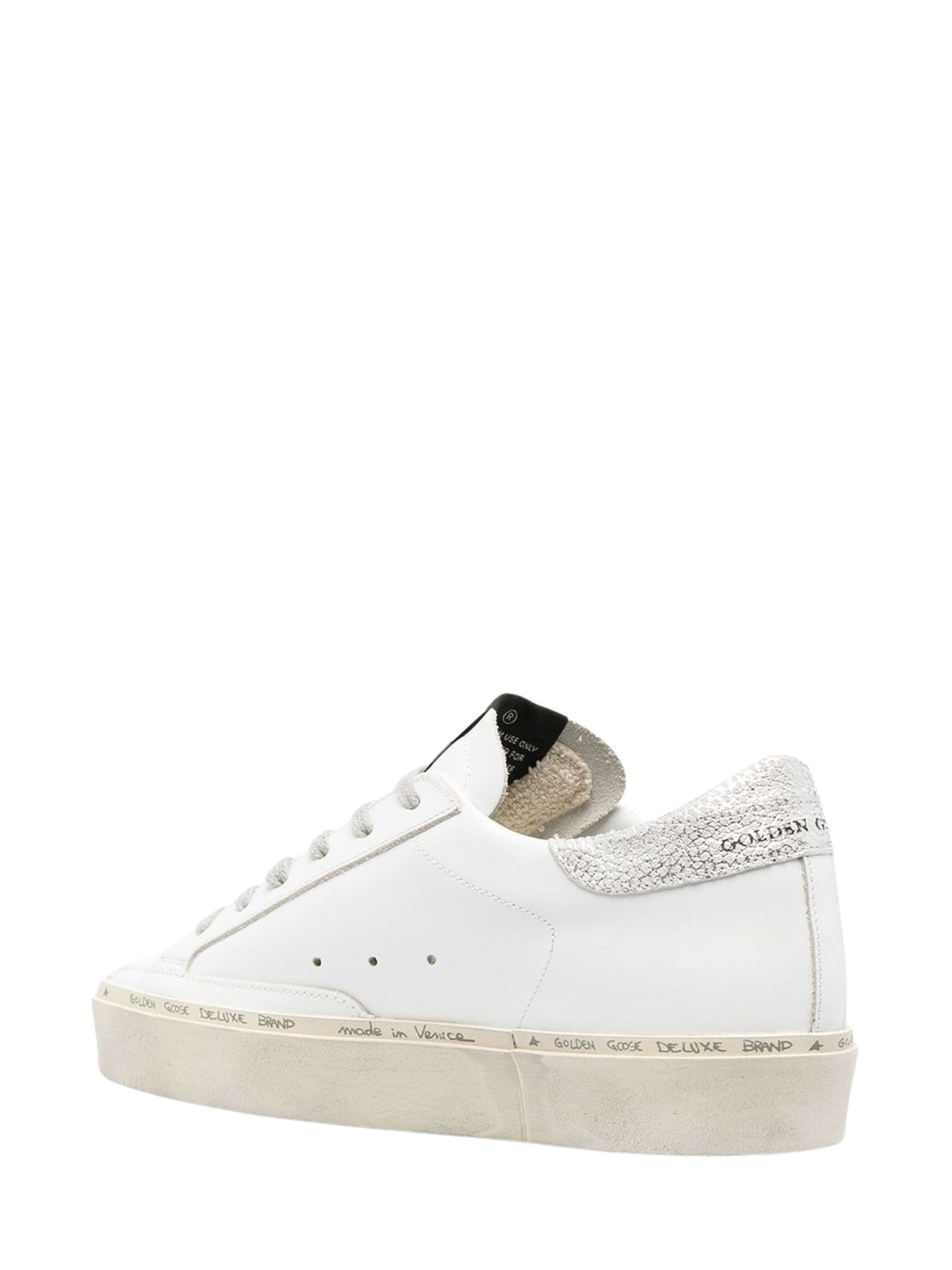Golden Goose Sneakers Silver Cow Leather Goat