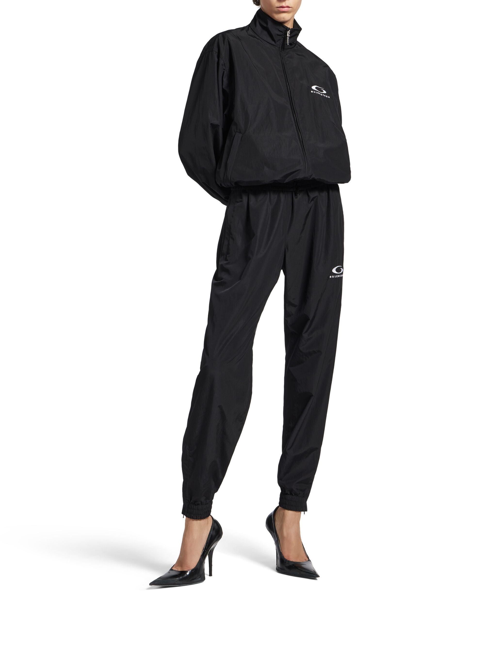 Balenciaga Coats Black Cotton Polyamide