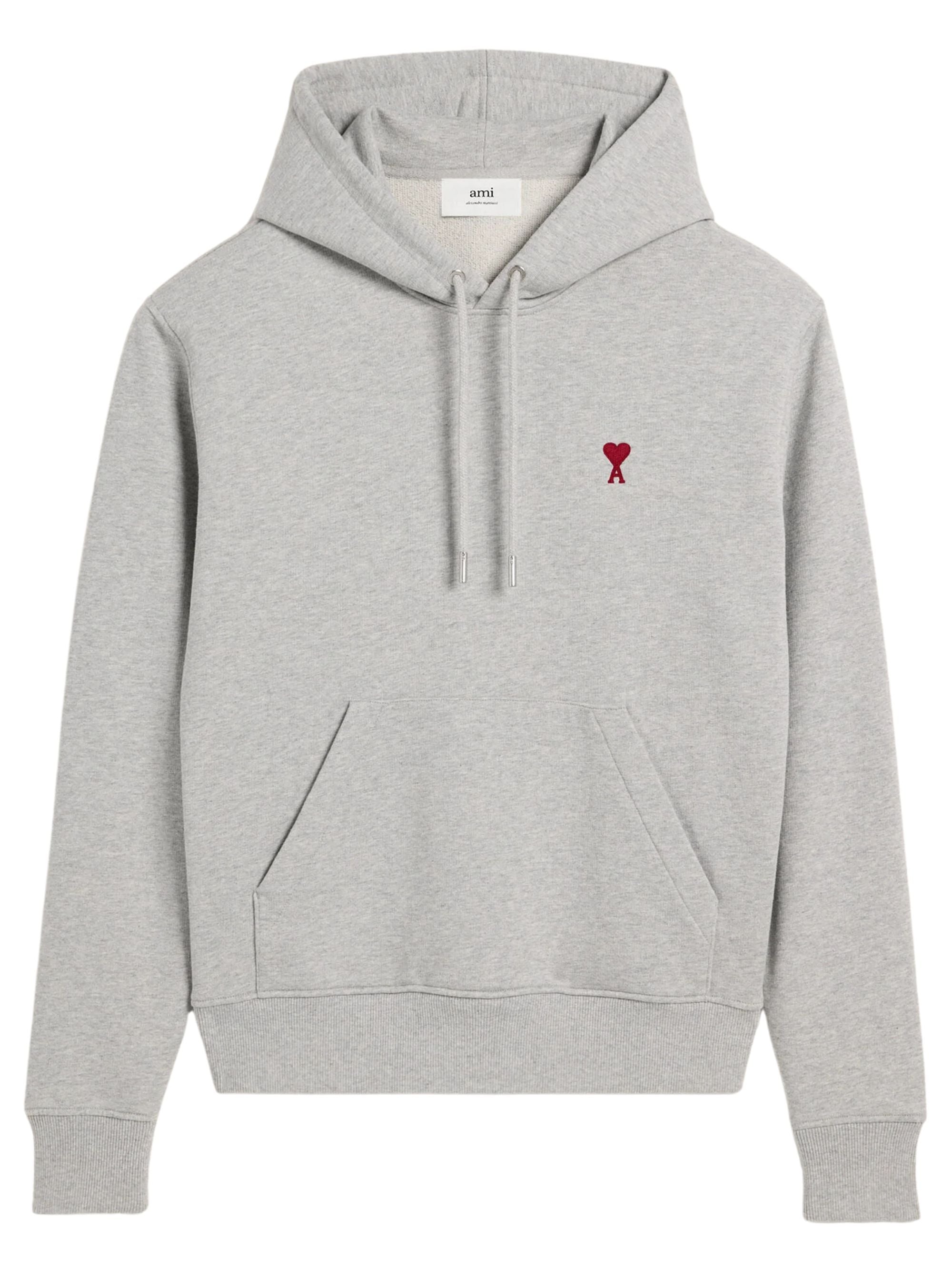 Ami Paris Sweaters Grey Cotton