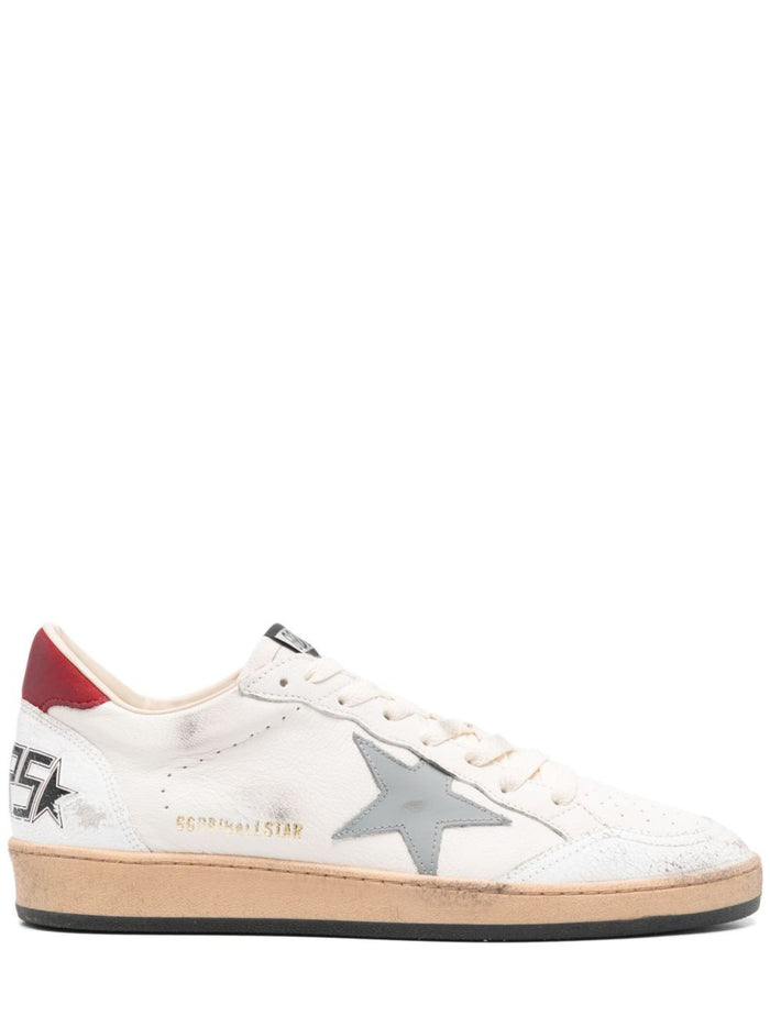 Golden Goose Sneakers Red Goat Leather Cow