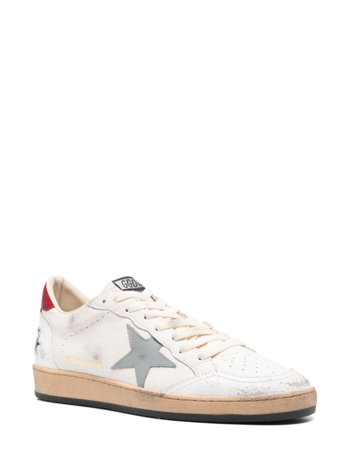 Golden Goose Sneakers Red Goat Leather Cow