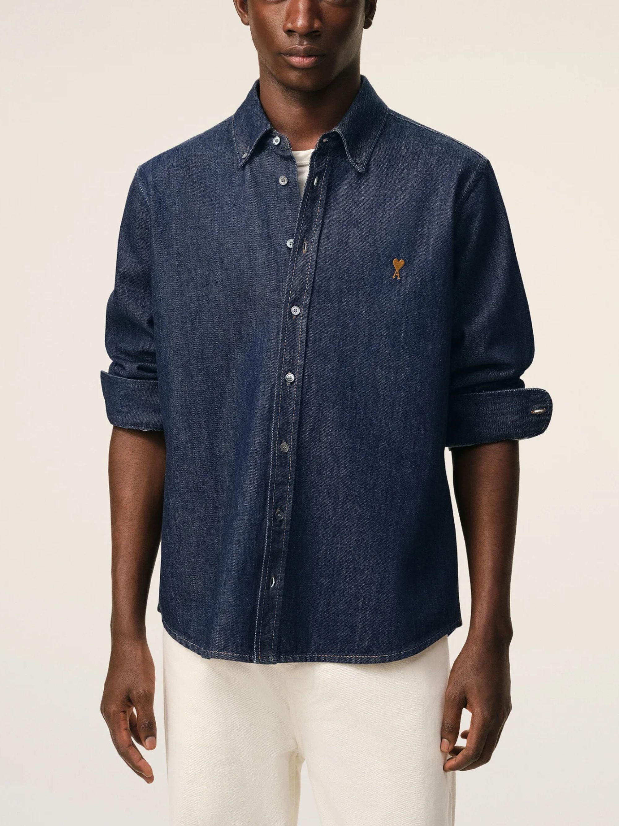 Ami Paris Shirts Blue Cotton