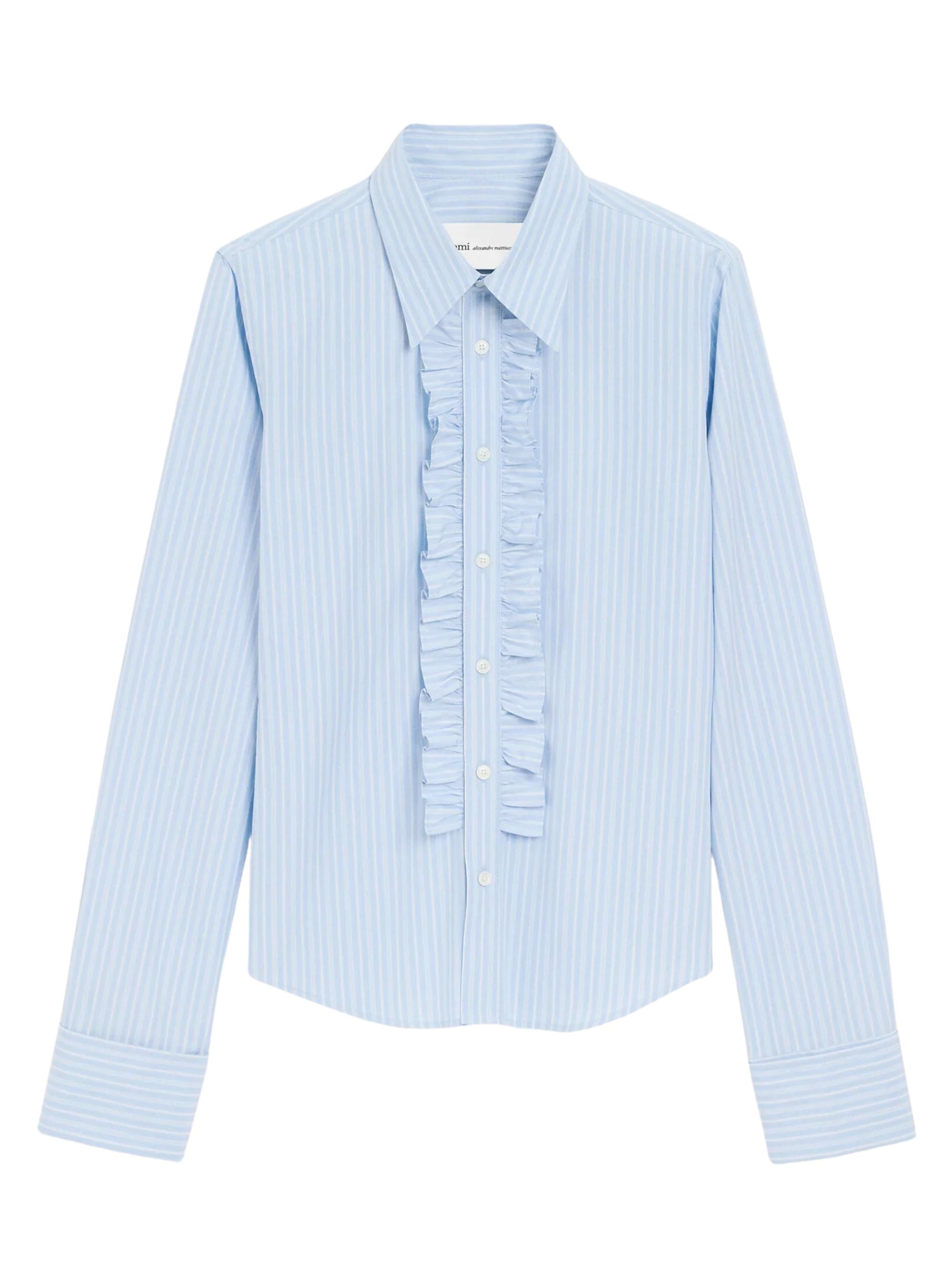 Ami Paris Shirts Blue Cotton
