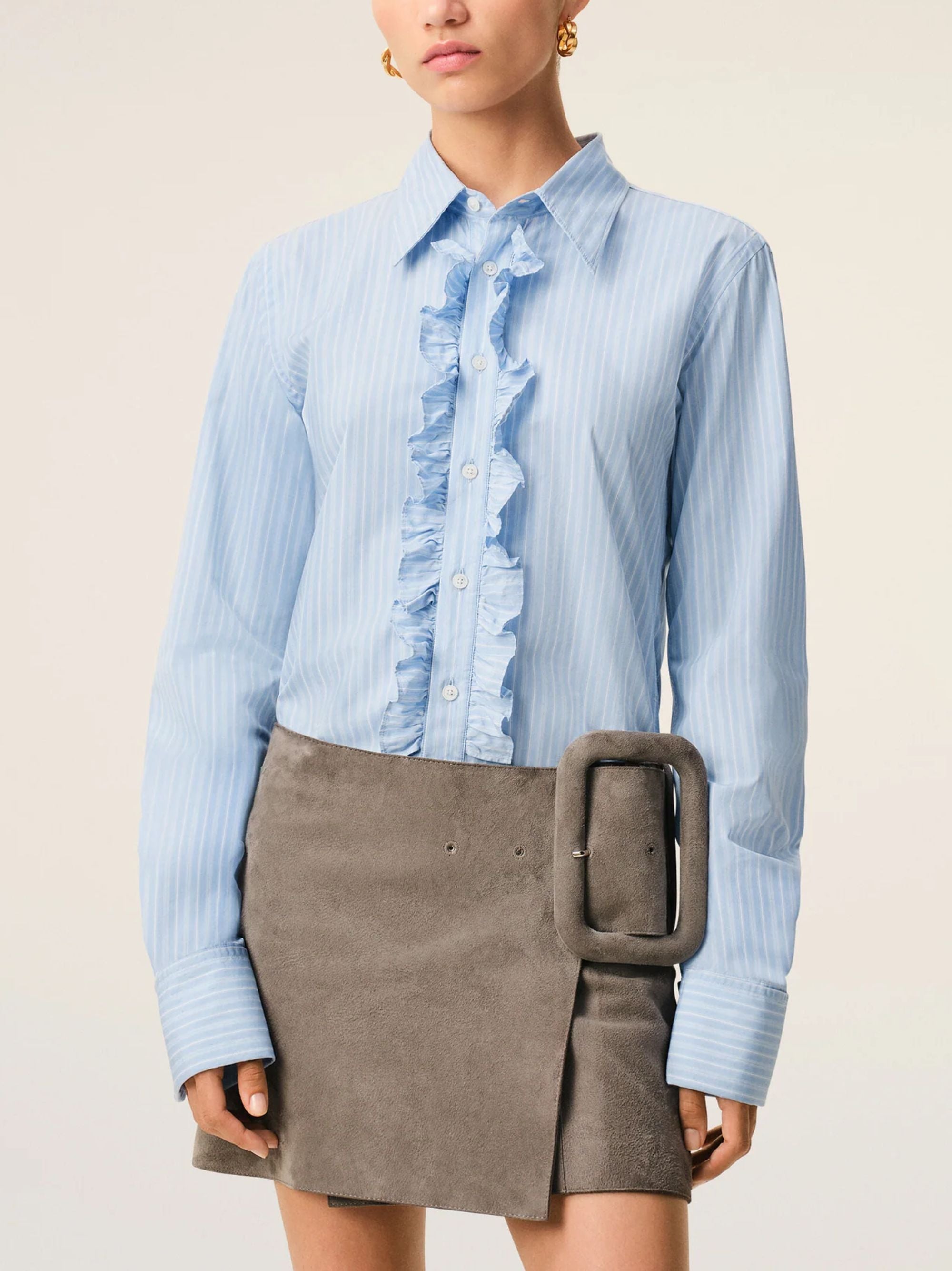 Ami Paris Shirts Blue Cotton