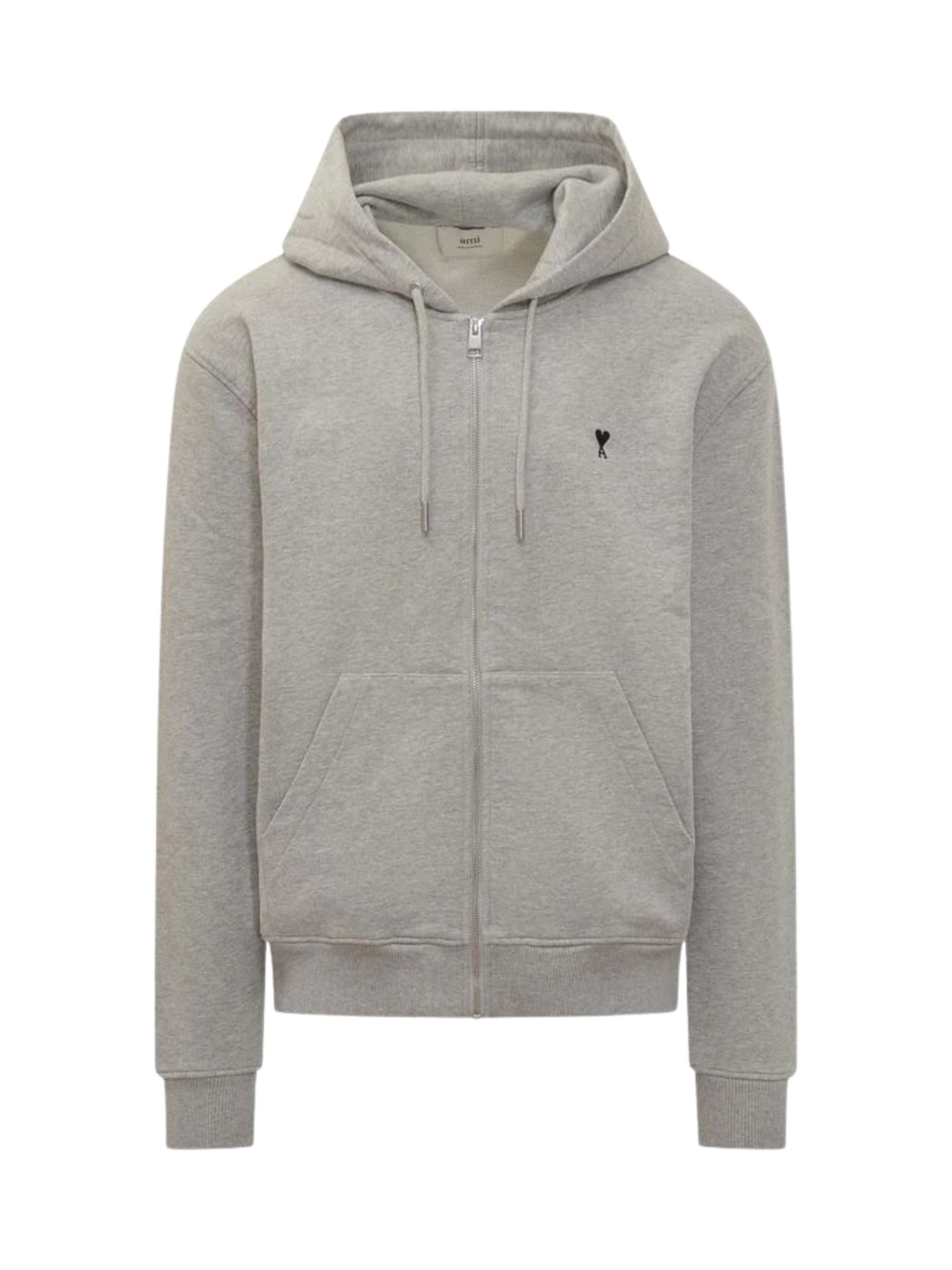 Ami Paris Sweaters Grey Cotton