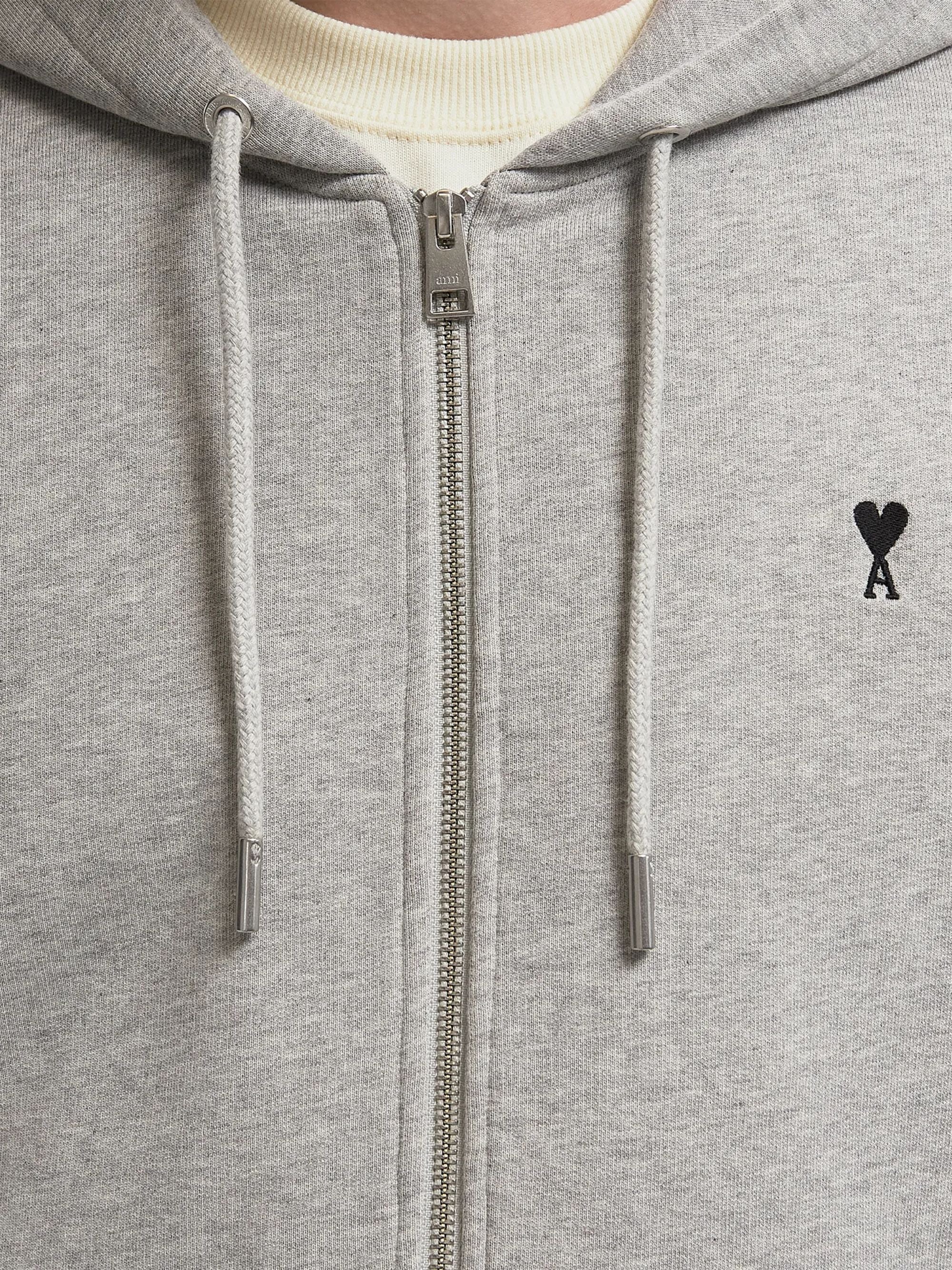 Ami Paris Sweaters Grey Cotton