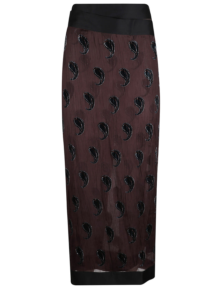 Tory Burch Sea clothing Brown Silk Viscose