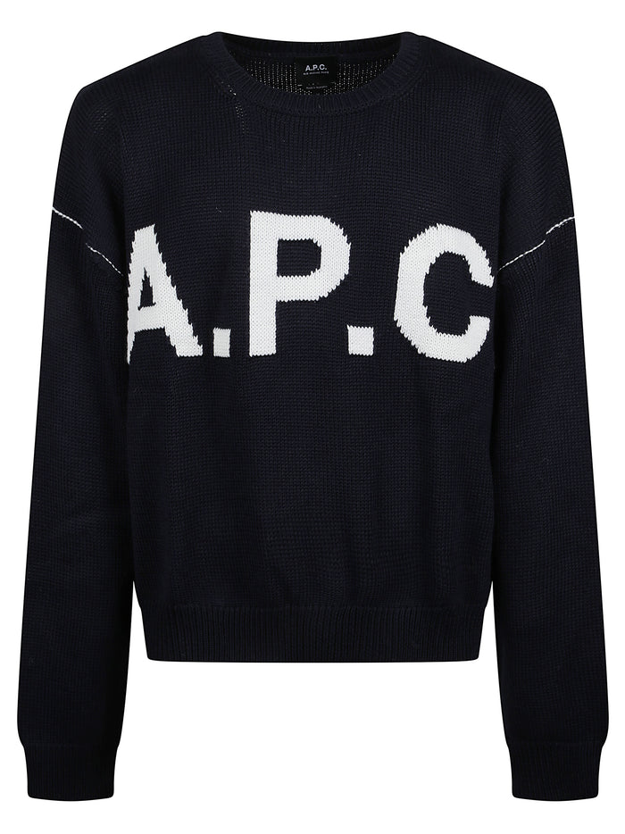 A.P.C. Sweaters Blue Acrylic Wool